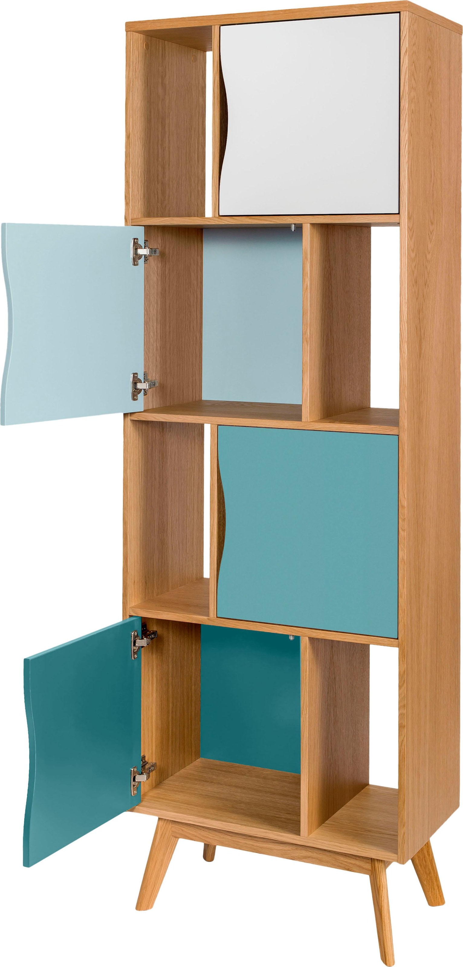 skandinavisches aus Holzfurnier »Avon«, Höhe confortablement 191 Bücherregal acheter Eiche, Woodman Design schlichtes cm,