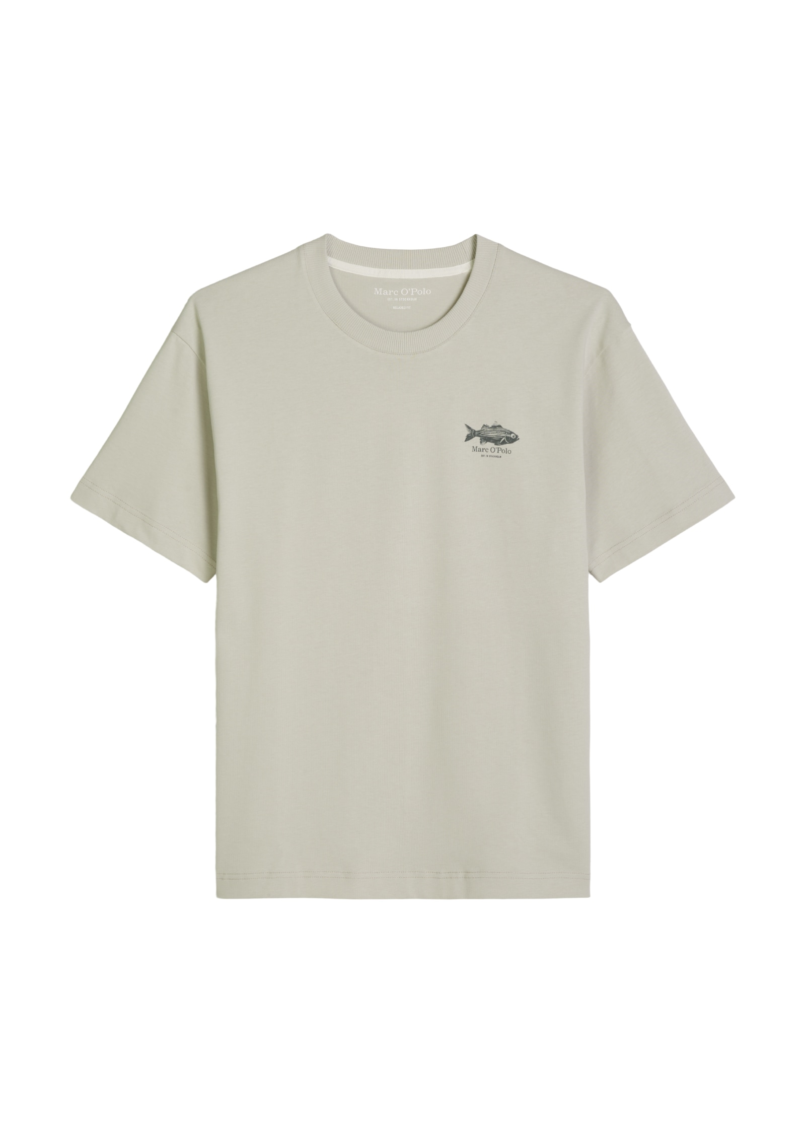 Marc O'Polo T-shirt loose mit Fisch-Rückenprint