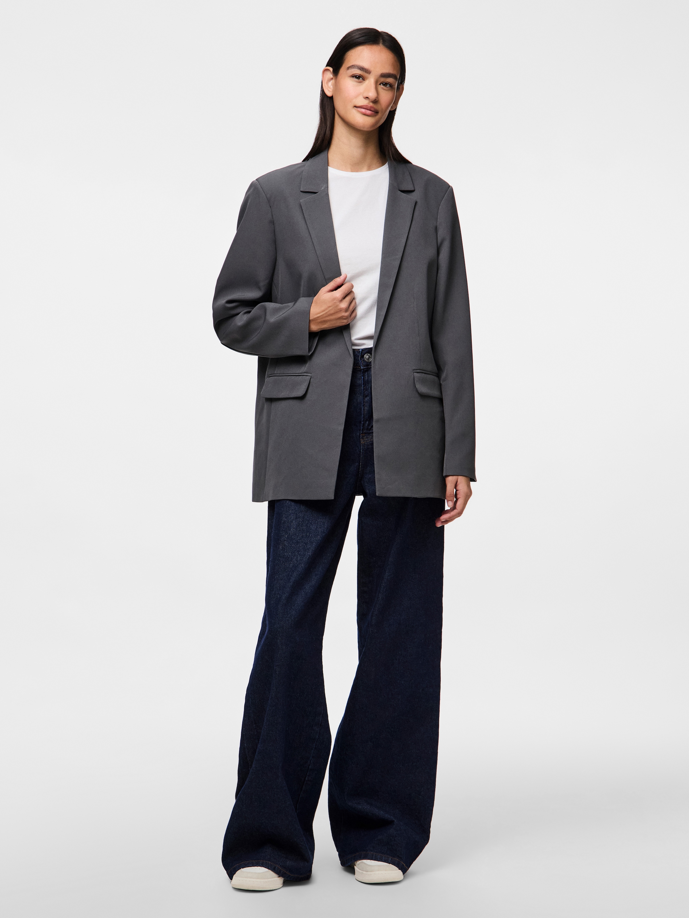 pieces Longblazer »PCBOSELLA LS LOOSE BLAZER NOOS« in leichter Oversize Form