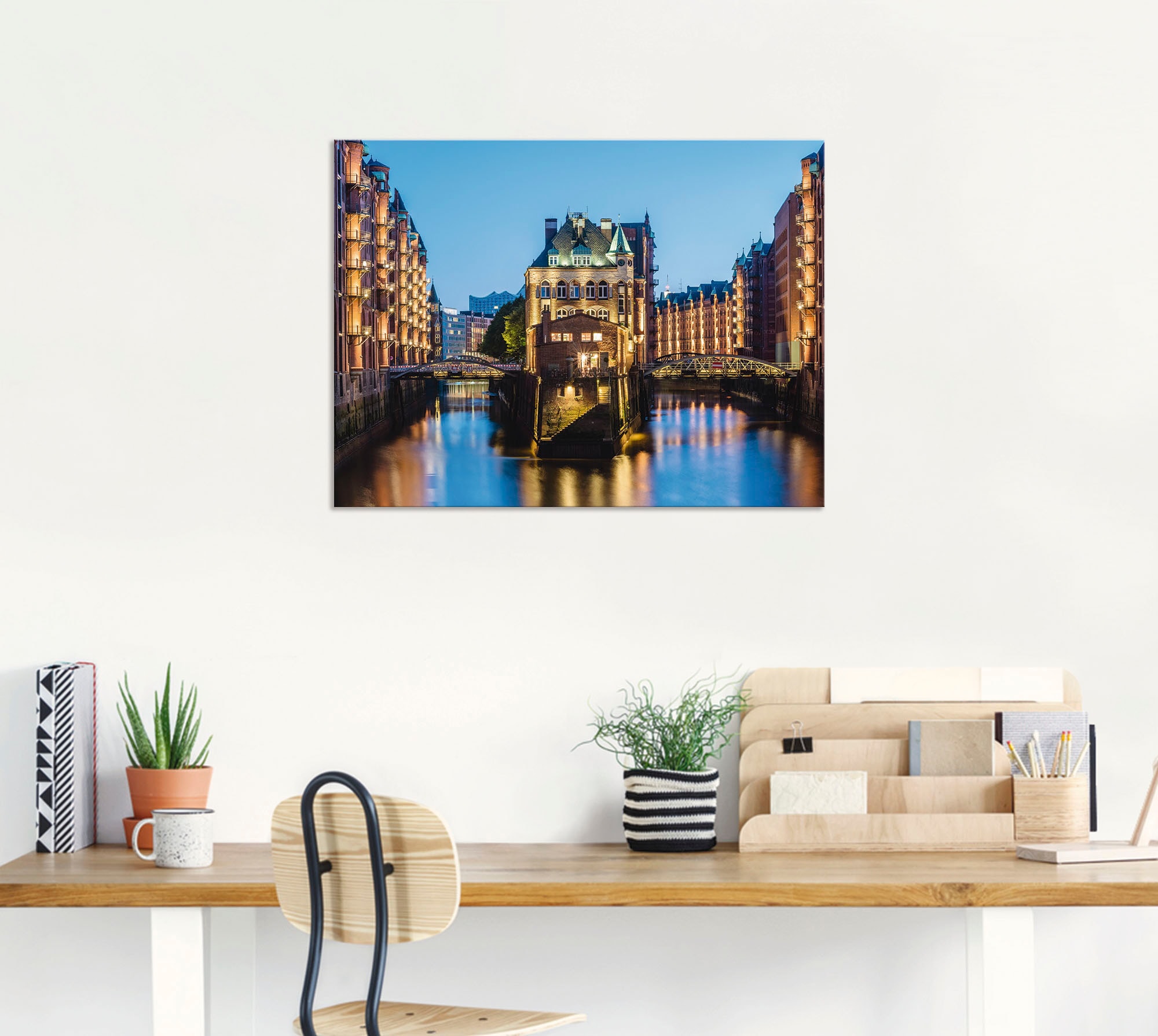 Artland Wandbild »Hamburg Wasserschloss in Speicherstadt 2«, Gebäude, (1 St.), als Alubild, Outdoorbild, Poster in verschied. Grössen