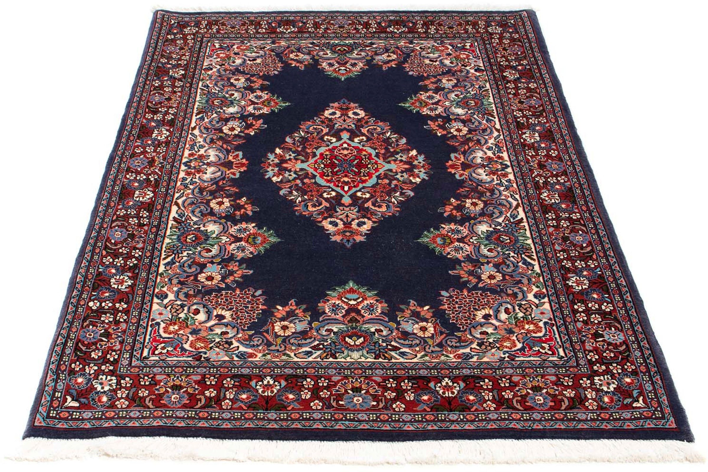 Image of morgenland Orientteppich »Perser - Nomadic - 154 x 103 cm - dunkelblau«, rechteckig, 10 mm Höhe, Wohnzimmer, Handgeknüpft, Einzelstück mit Zertifikat bei Ackermann Versand Schweiz
