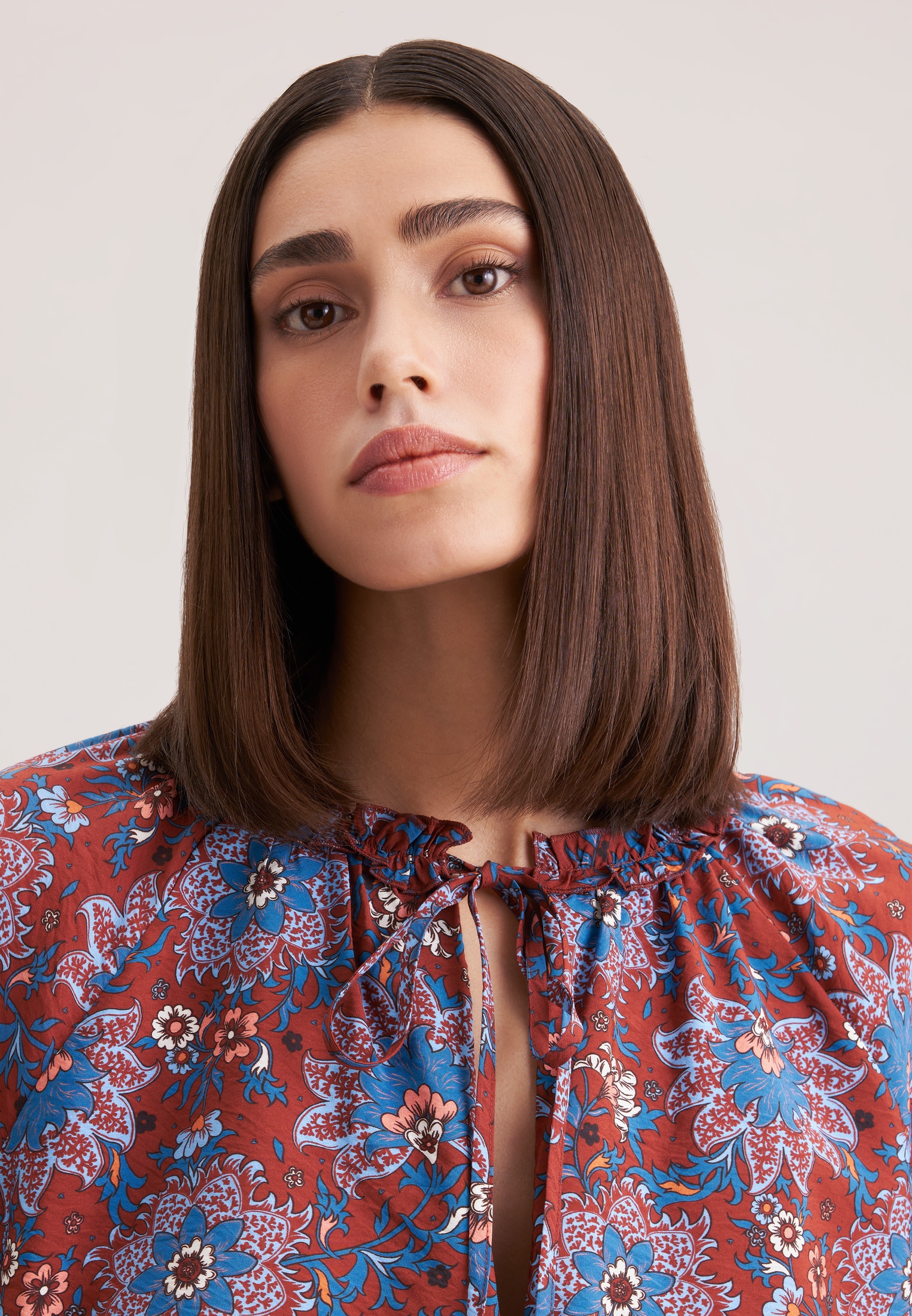 seidensticker Klassische Bluse »Schwarze Rose« Tunika Druck