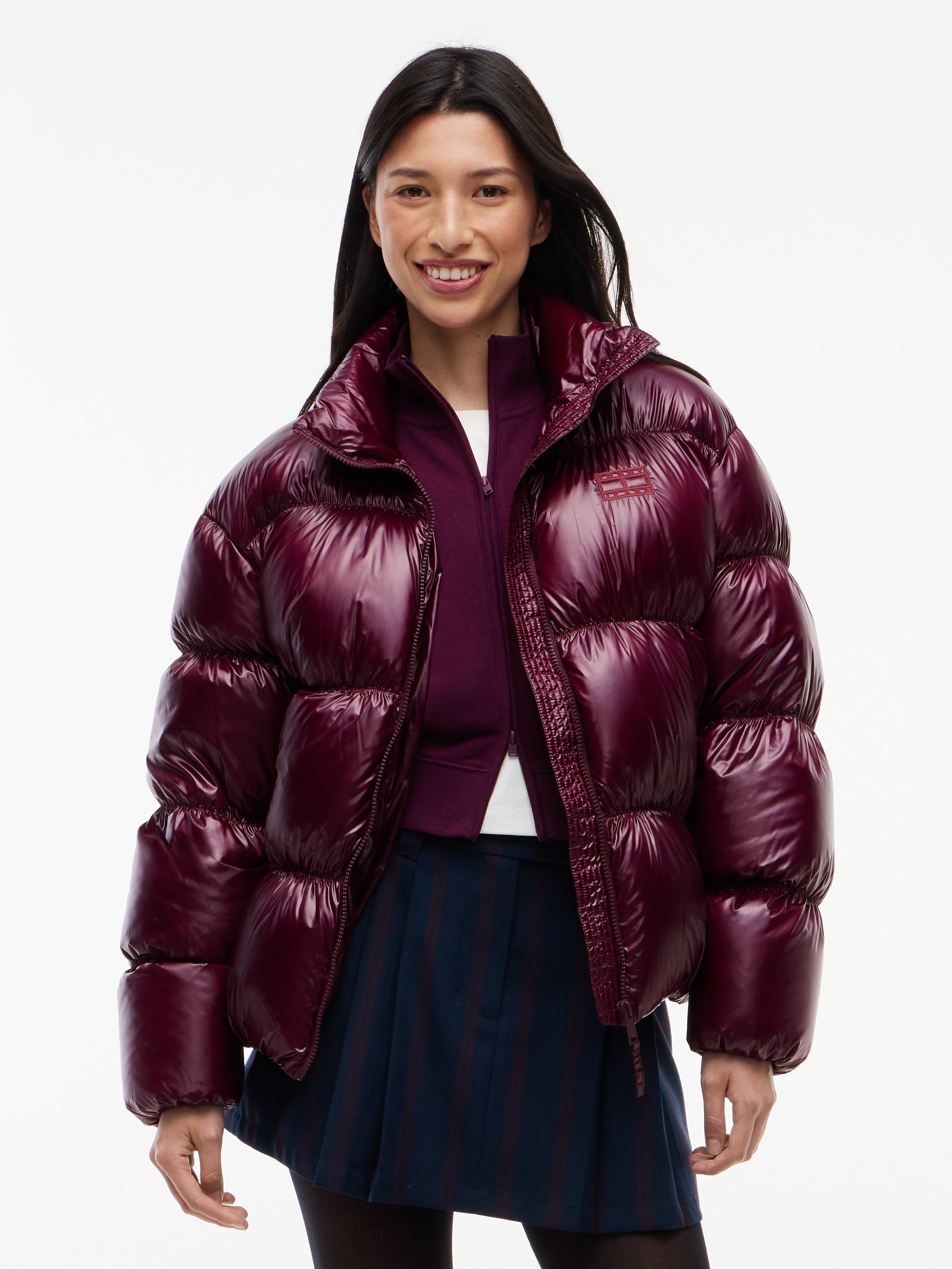 Image of Tommy Jeans Steppjacke "TJW HIGH NECK SHINY PUFFER DOWN" Kunstfaser