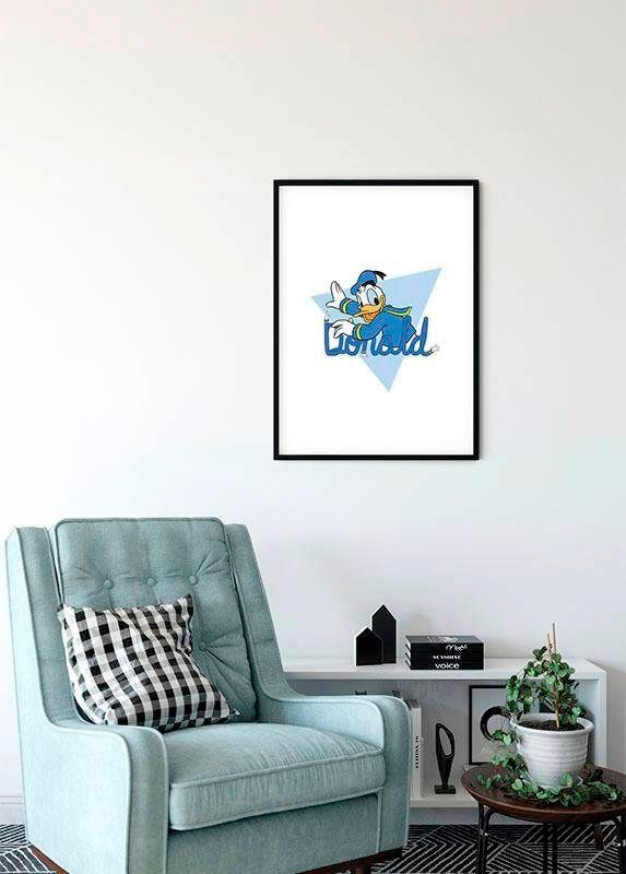 Komar Bild »Donald Duck Triangle«, Disney, (1 St.), Wandbild zur Dekoration im Kinderzimmer - ohne Rahmen