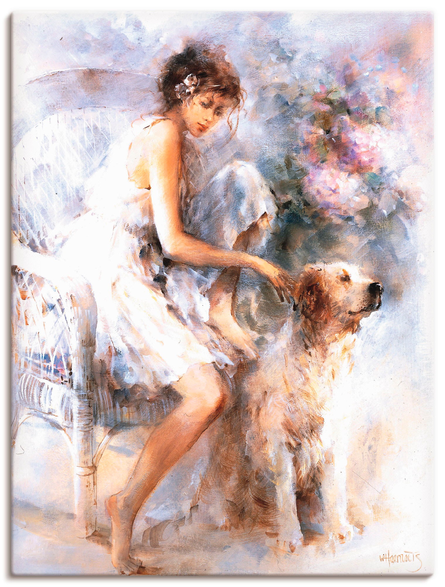 Image of Artland Leinwandbild "Freunschaft" Frau 1 Stk. tlg. auf Holzrahmen gespannt