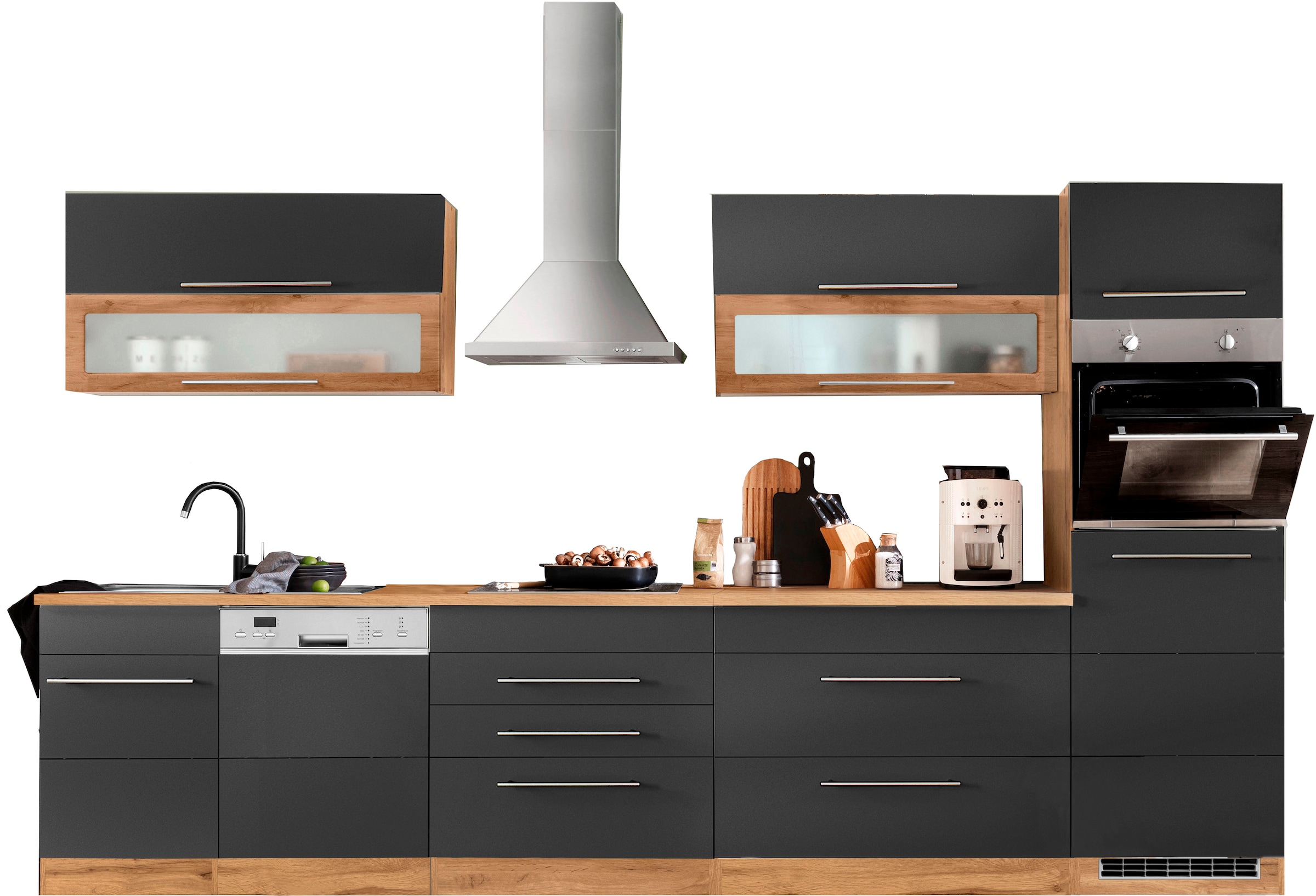 KOCHSTATION Kitchenette »KS-Wien« largeur 350 cm, option appareils électriques et induction