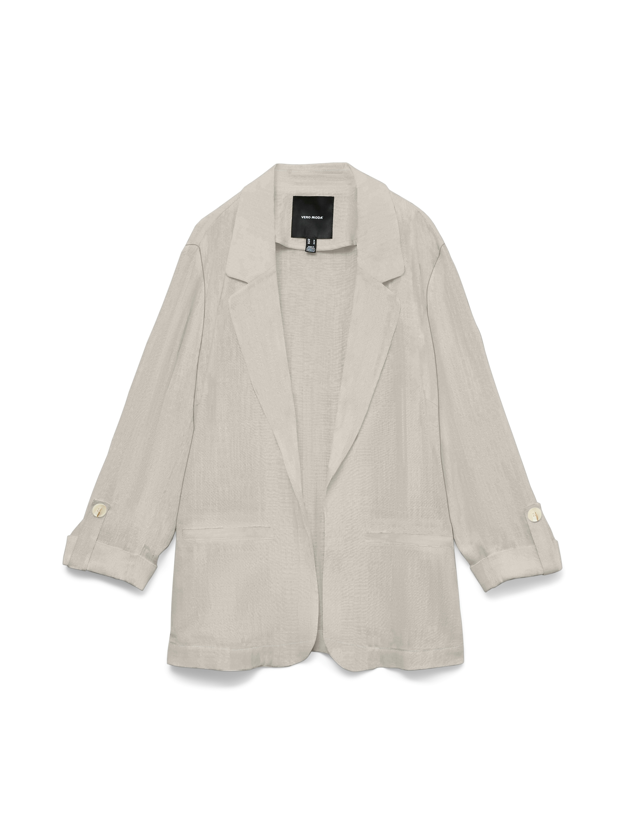 Vero Moda Blazer long »VMROSIE 3/4 LOOSE BLAZER NOOS« mélange viscose, coupe régulière, avec lin