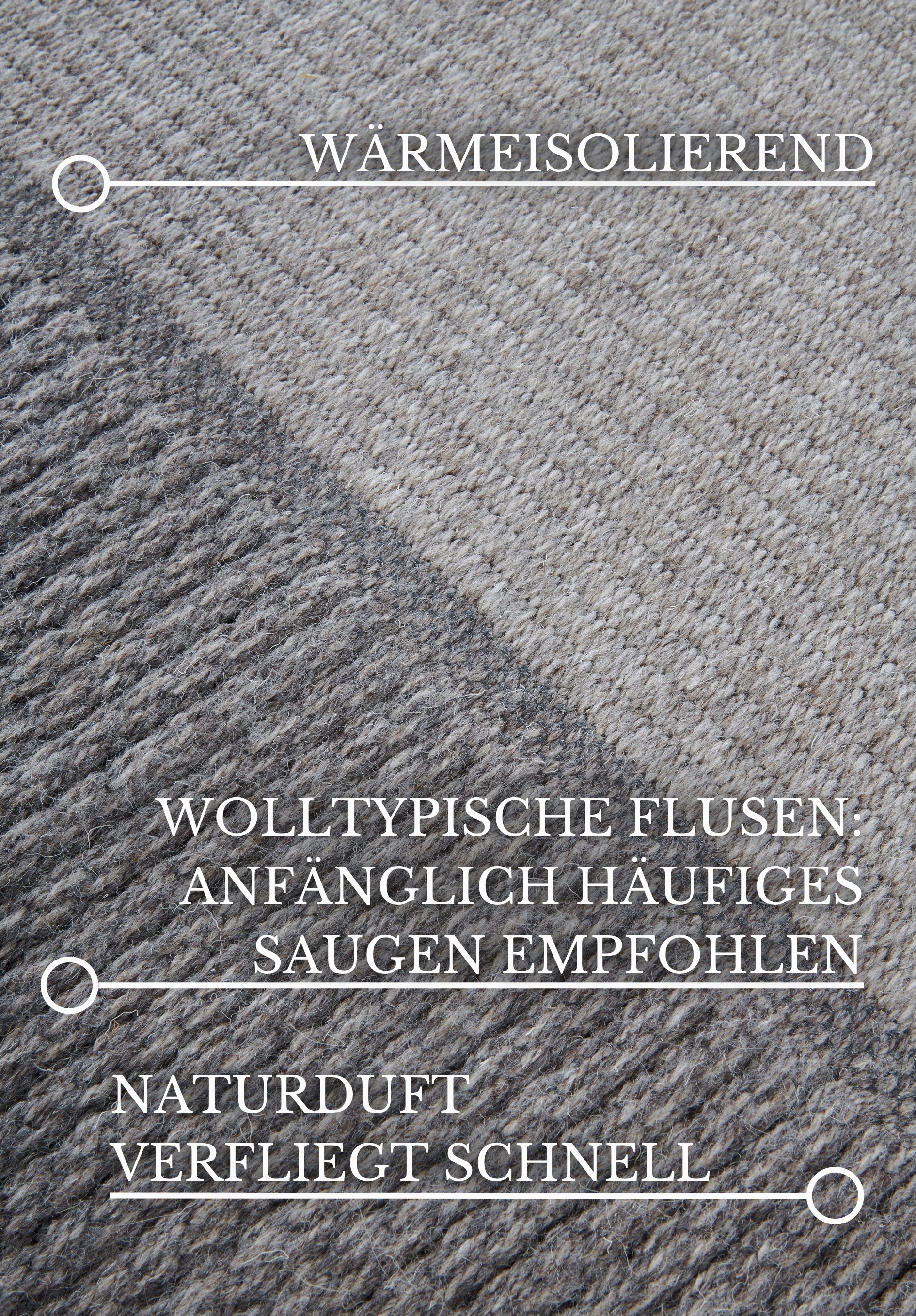 Villeroy & Boch Wollteppich »Johann« rechteckig 5 mm Höhe Schurwolle, Wolle, Natur, Wohnzimmer, Schlafzimmer, Boho, Skandi