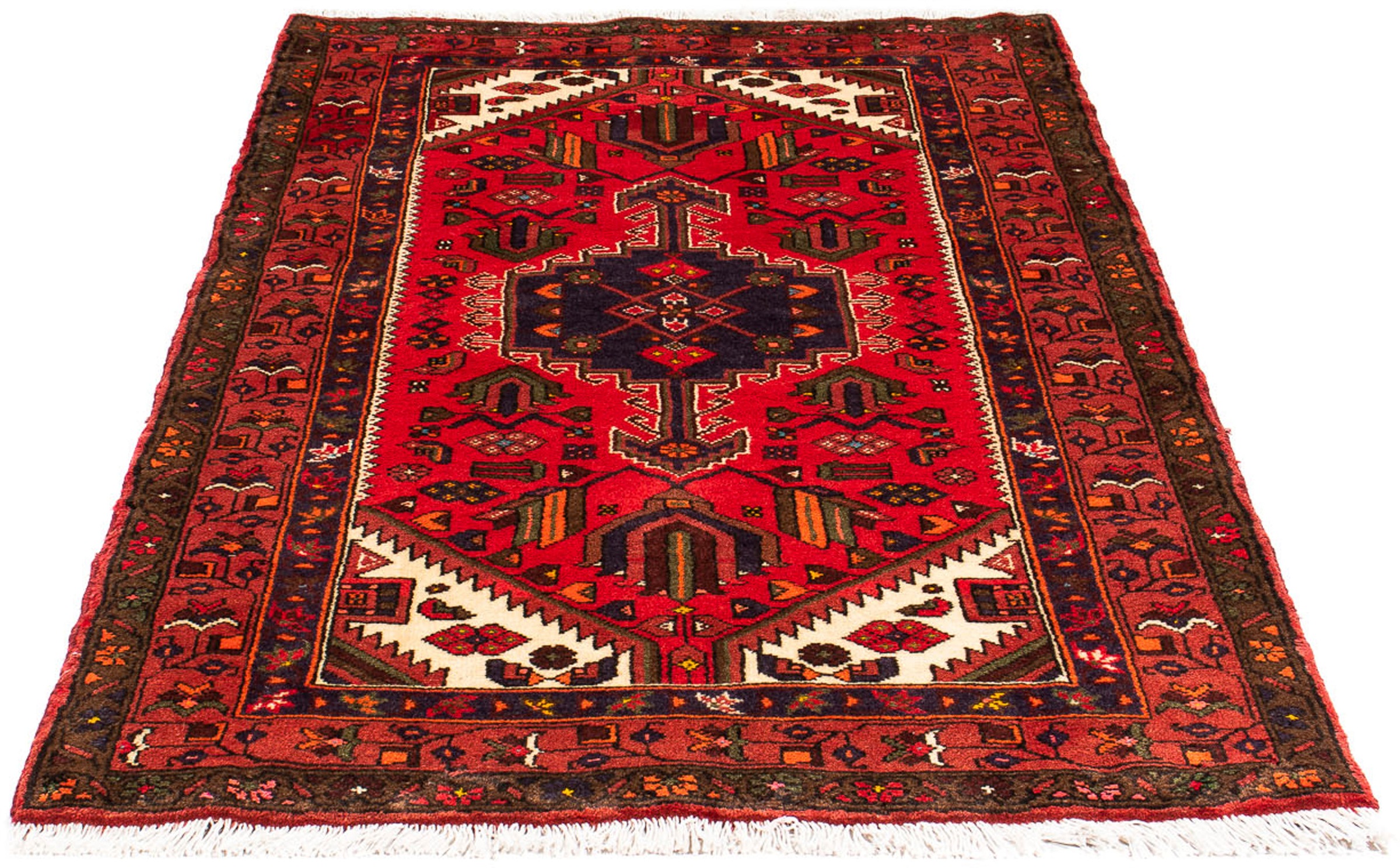 Image of morgenland Orientteppich »Perser - Nomadic - 154 x 100 cm - dunkelrot«, rechteckig, 10 mm Höhe, Wohnzimmer, Handgeknüpft, Einzelstück mit Zertifikat bei Ackermann Versand Schweiz