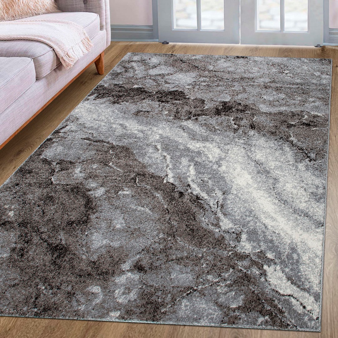 Image of GOODproduct Teppich "Sonnenhang" rechteckig 9 mm Höhe mit besonders weichem Flor, Kurzflor, modernes Marmor Design