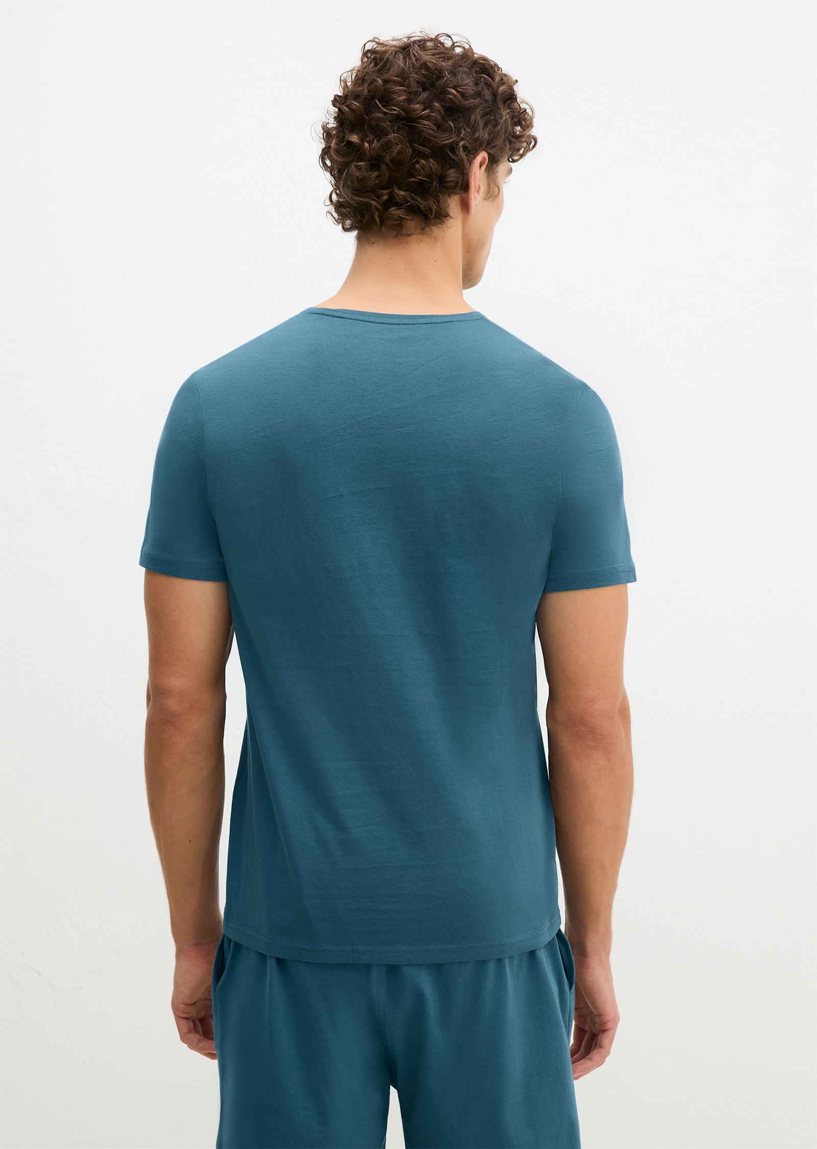 Marc O'Polo Haut de pyjama »Mix N Match Cotton« mit V-Neck und kurzem Arm