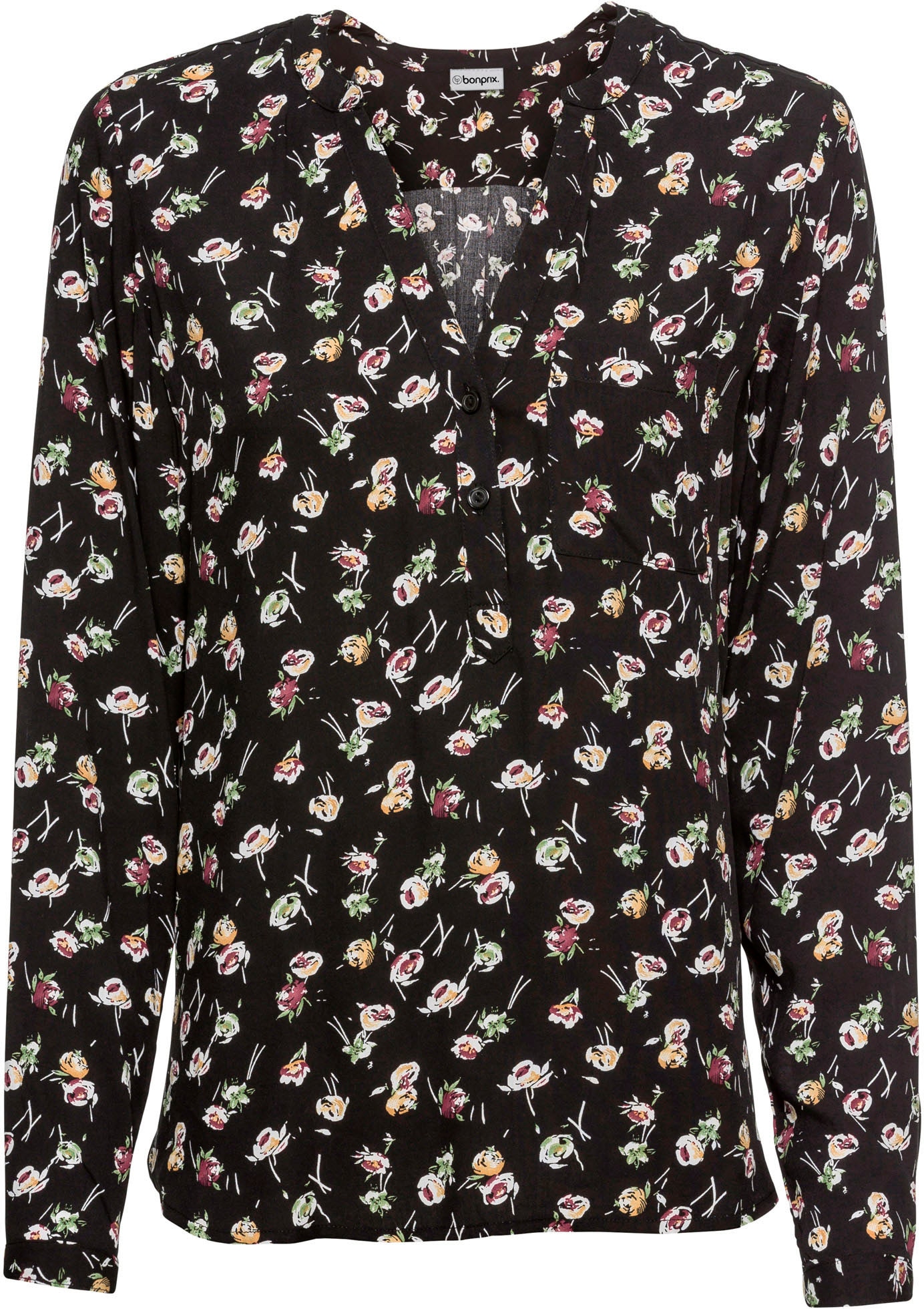 bonprix Blouse à manches longues Oversize-Passform, für vielseitige Anlässe, aus Viskose