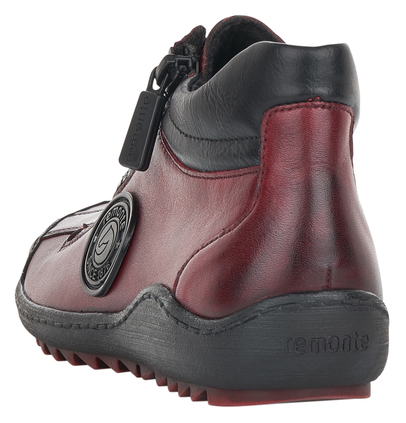 Remonte Schnürboots, Flats, Komfortschuh, Boots mit seitlichem Reissverschluss