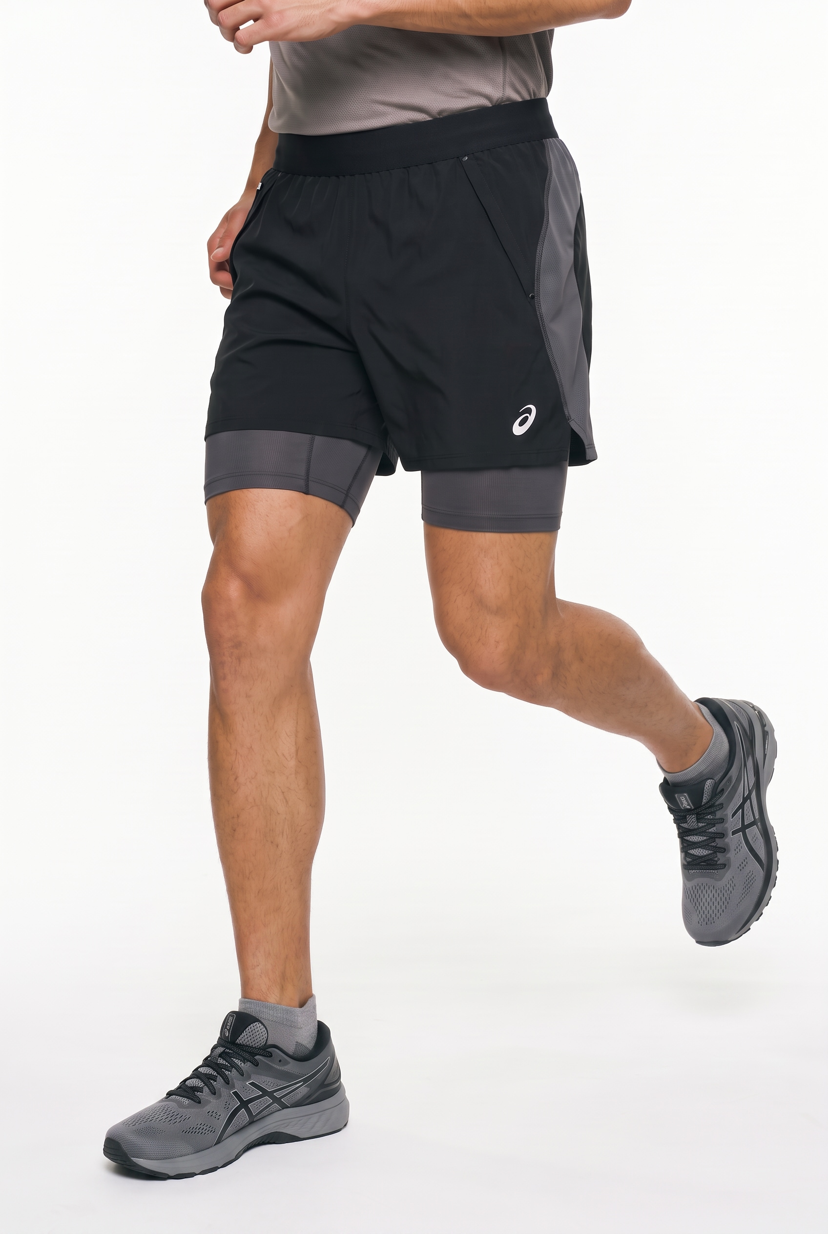 Image of Asics Laufshorts "ROAD 2N1 5IN SHORT" ACTIBREEZE™ Technologie, Schnelltrocknend, Atmungsaktiv
