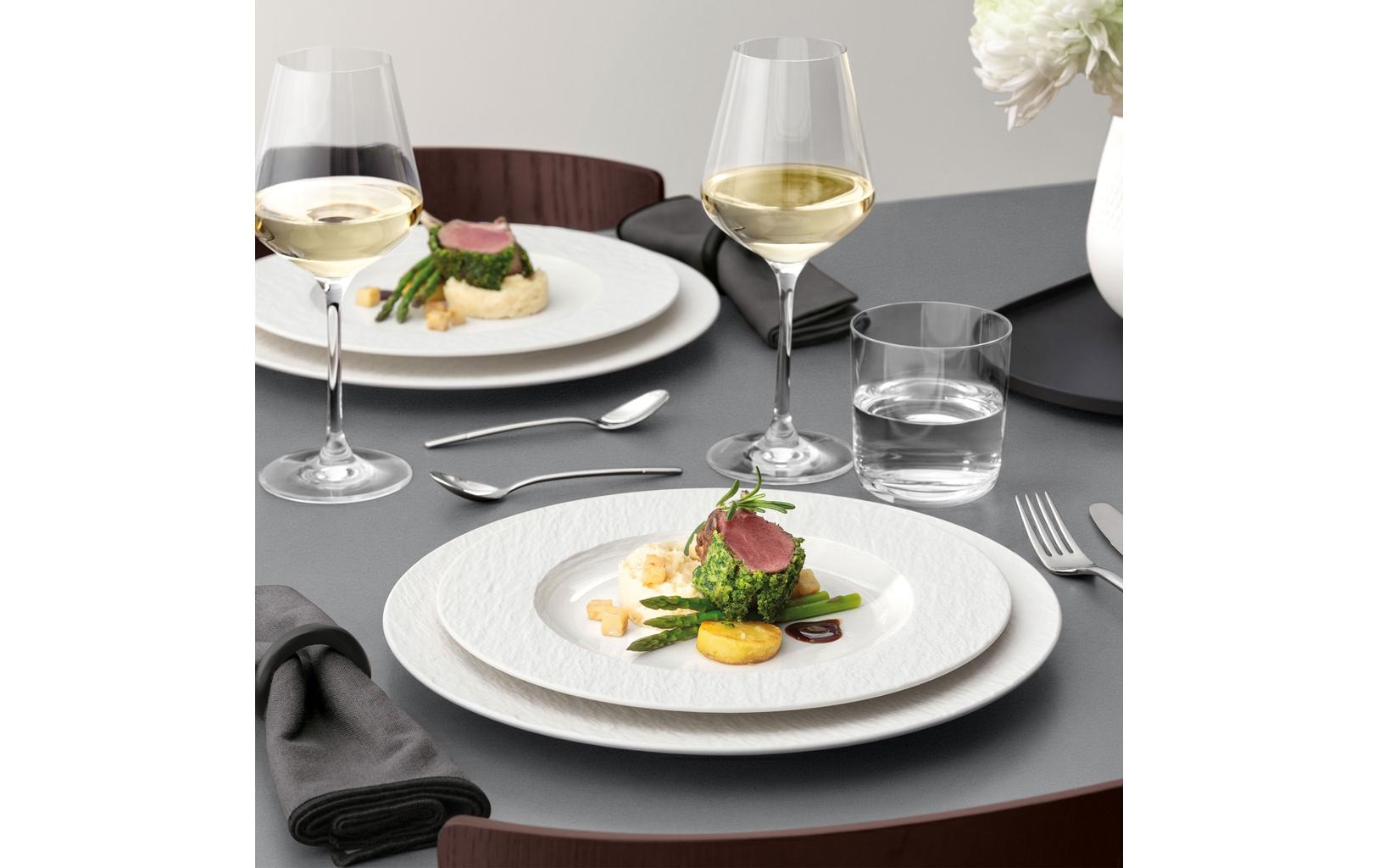 Villeroy & Boch Assiette plate »Manufacture Ice 6 Stück« Moderner Speiseteller aus Premium-Porzellan