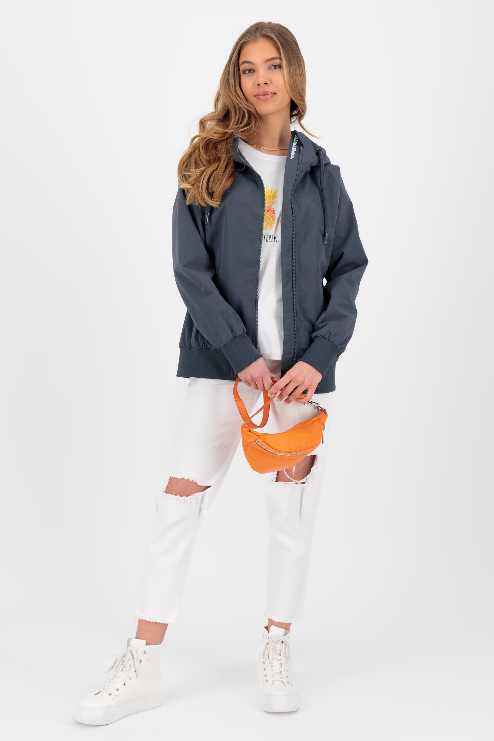 Alife & Kickin Veste d'extérieur »RenitaAKA« mit Kapuze mit Kapuze in bequemen Fit