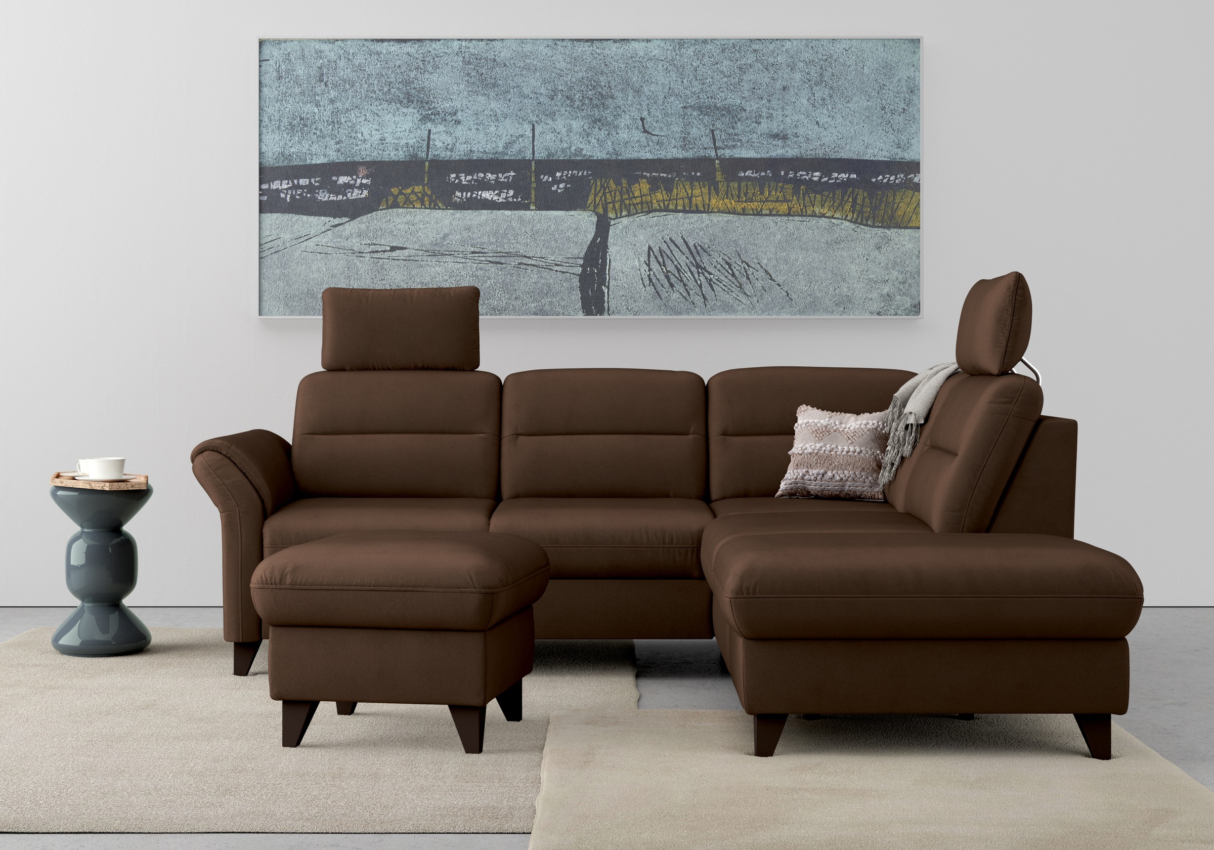 sit&more Stauraumhocker »Mellum«, mit Stauraum und wengefarbenen Holzfüssen