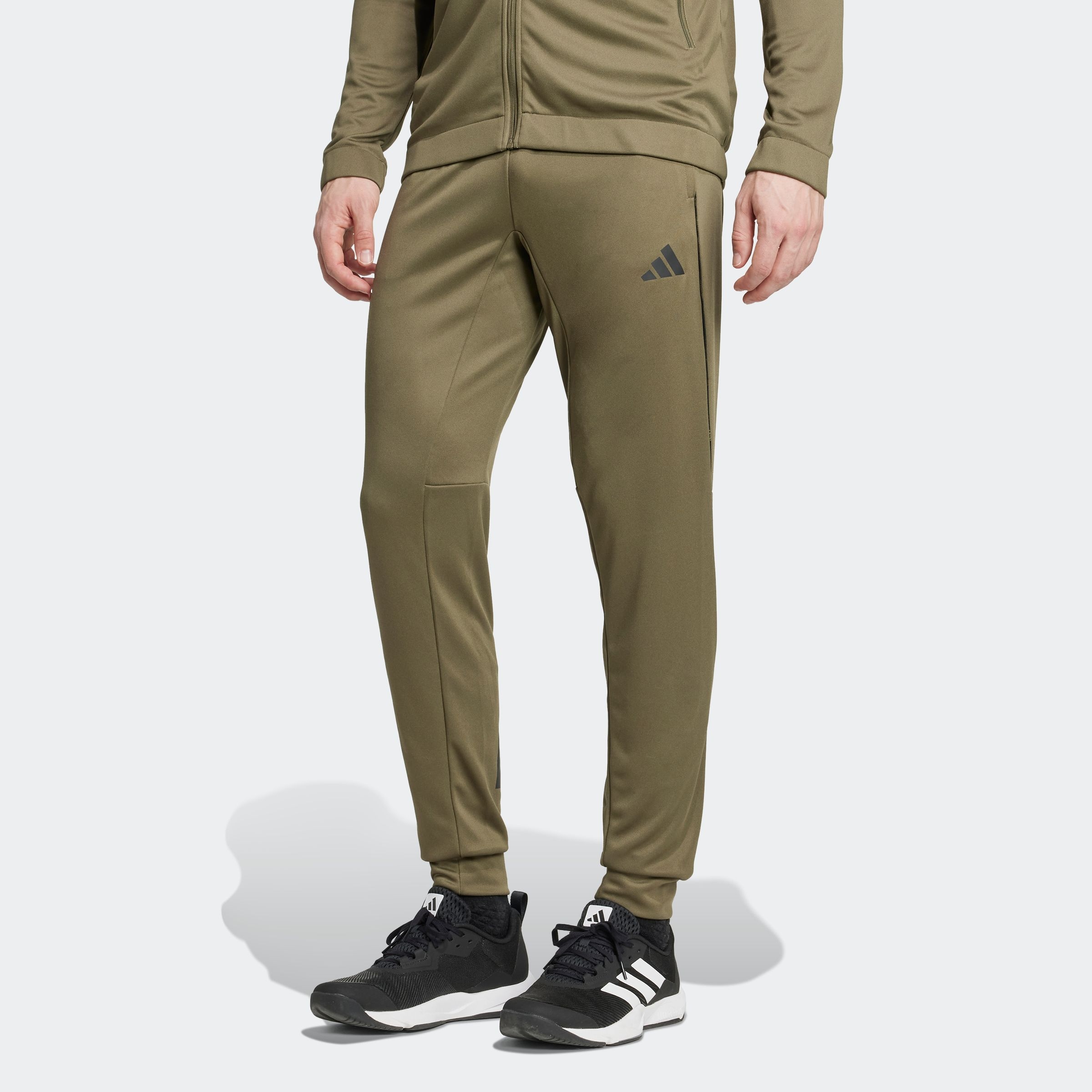Image of adidas Performance Sporthose "TRAIN ESSENTIALS SAISONALE" mit Camo-Paspelierung, aus dehnbarem Strickmaterial, aus Polyester