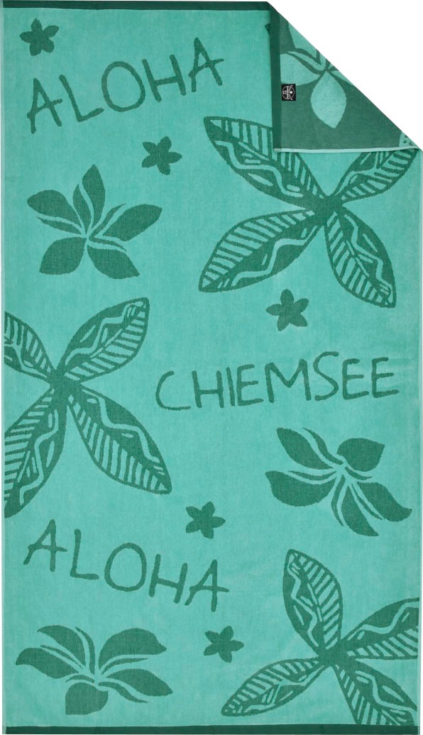 Chiemsee Strandtuch »Oahu«, (1 St.), türkisblaue Farben mit einem floralen  Muster bequem kaufen