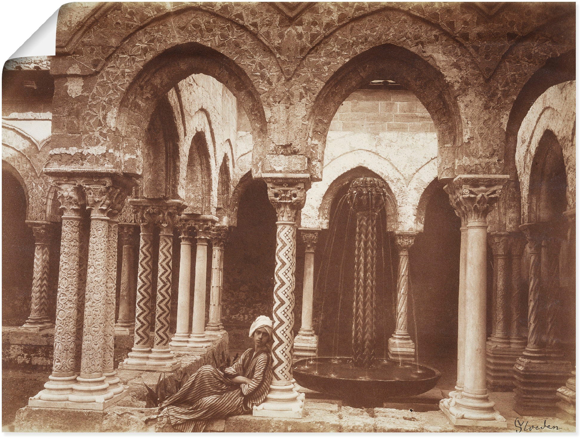 Artland Wandbild »Jüngling in arabischer Tracht«, Architektonische Elemente, (1 St.), als Leinwandbild, Poster, Wandaufkleber in verschied. Grössen