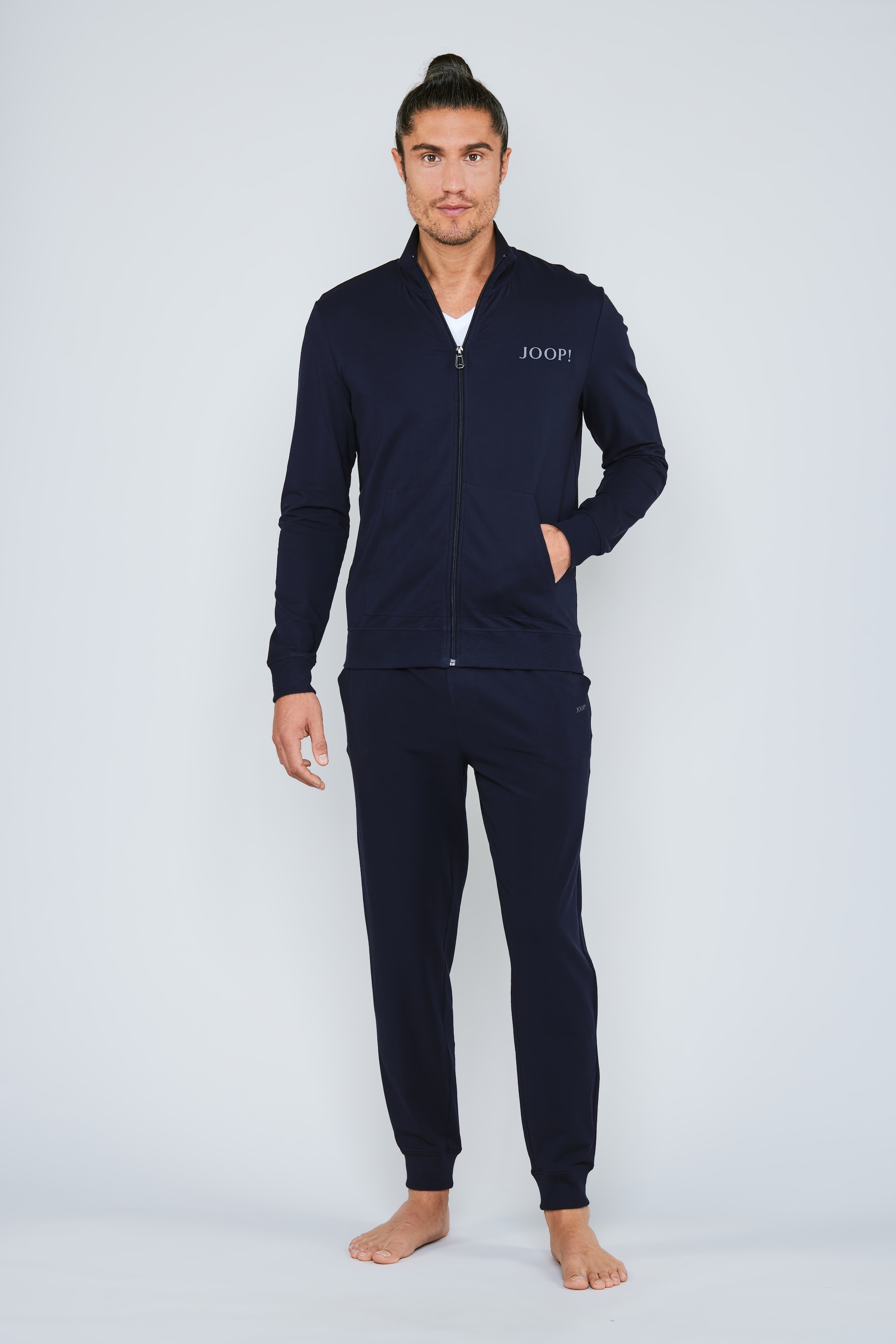 JOOP! Sweatjacke »Comfort«, Stehkragen, Regular Fit, geteilte Kängurutaschen, langärmelig