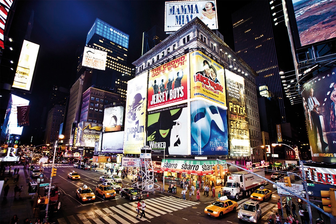 Image of Papermoon Fototapete »New York Time Square«, matt, Vlies, 5 Bahnen, 250 x 180 cm bei Ackermann Versand Schweiz