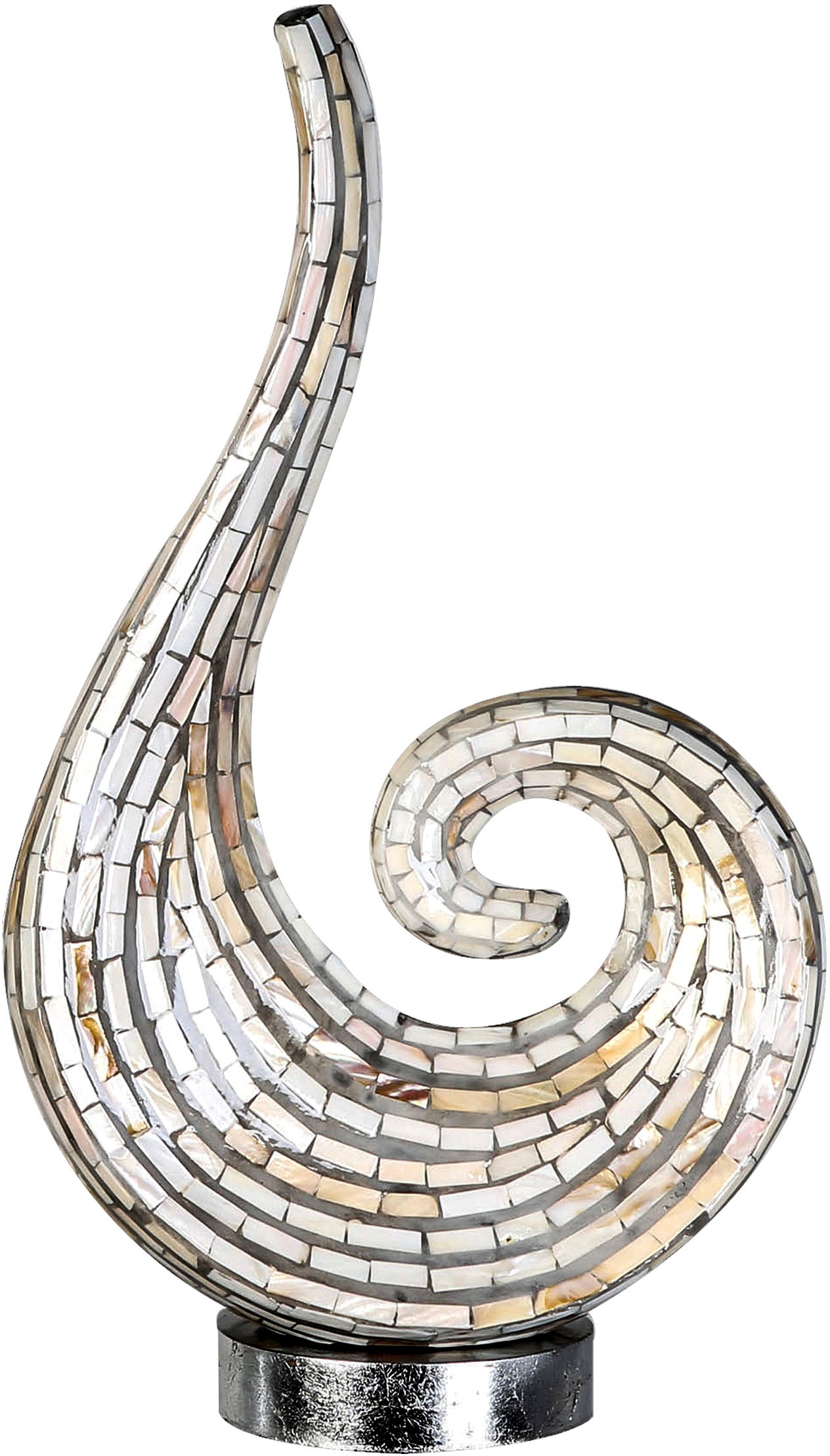 Image of Casablanca by Gilde Dekoobjekt »Skulptur Vista, perlmutt/grau«, (1 St.), Höhe 57 cm, mit Capiz-Mosaik, Wohnzimmer bei Ackermann Versand Schweiz