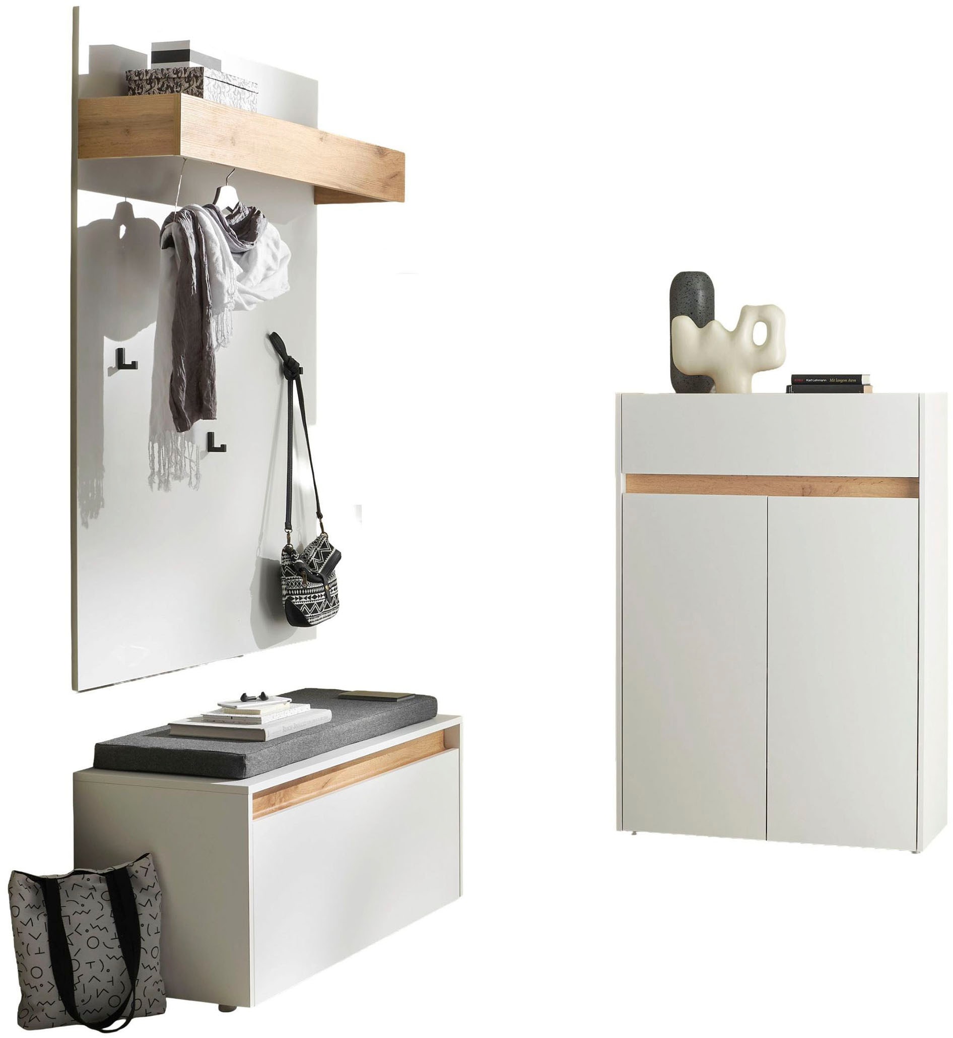 INOSIGN Garderoben-Set »City/Giron, moderne Garderobe, viel Stauraum, ca. 24 Schuhe« Set, 3 Stk. tlg.