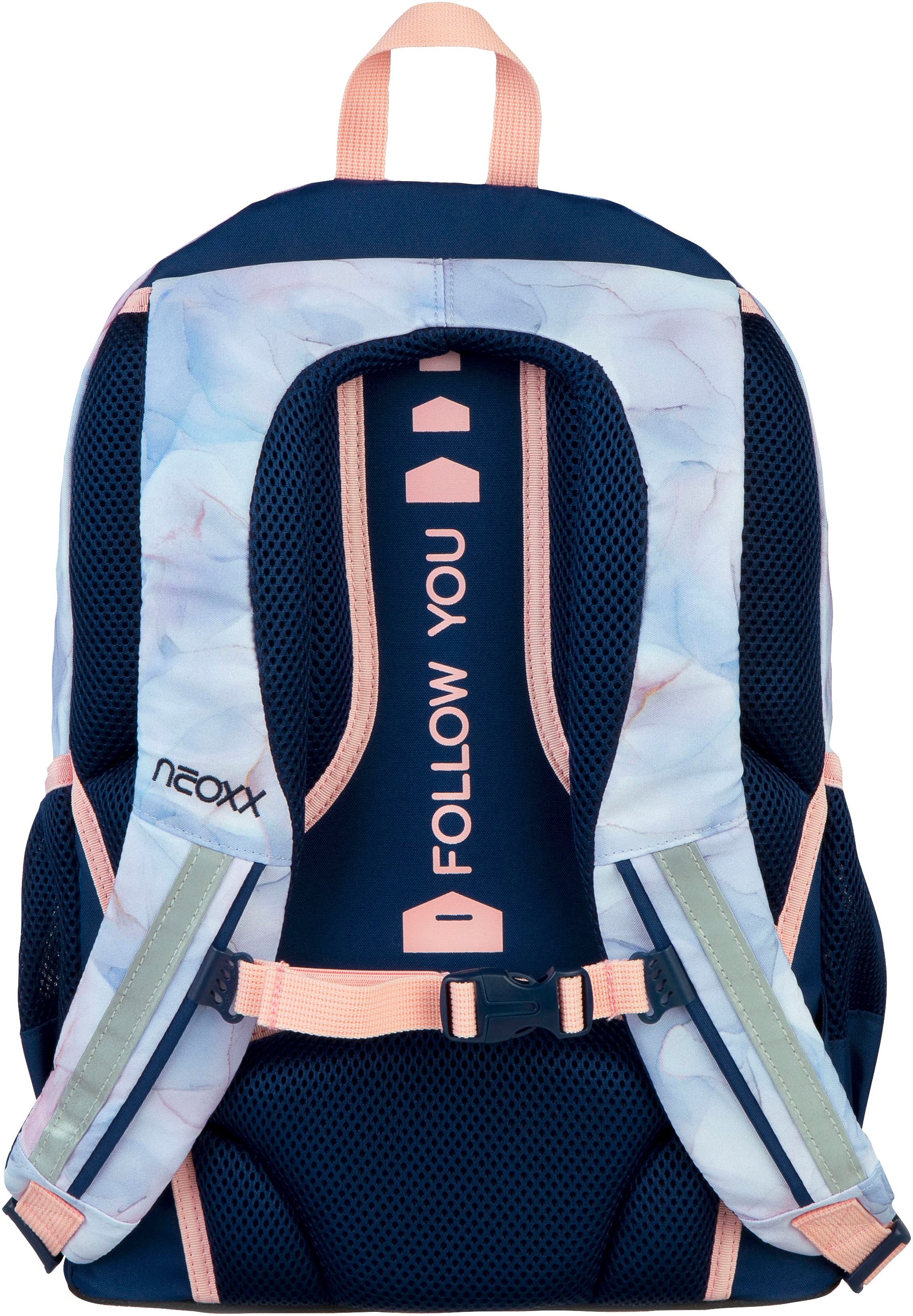 neoxx Schulrucksack »Flow, Dreaming of Pastel«, teilweise aus recyceltem Material