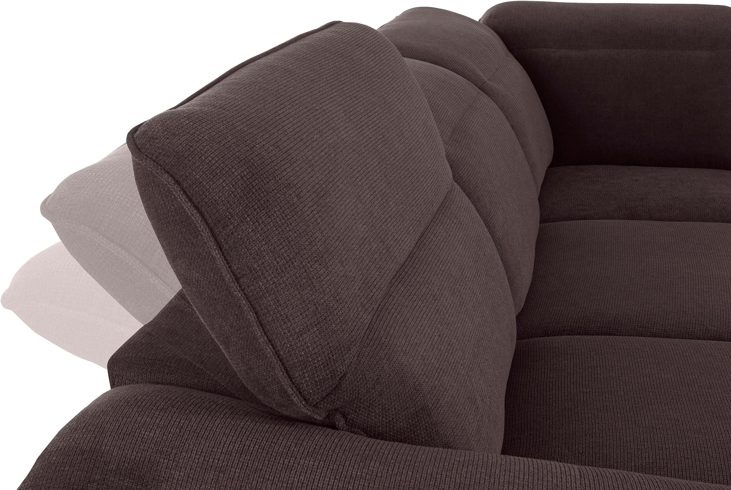 COTTA Polstergarnitur »Teresa L-Form« Set,  Set bestehend aus: Ecksofa mit Kopfteilverstellung & Hocker