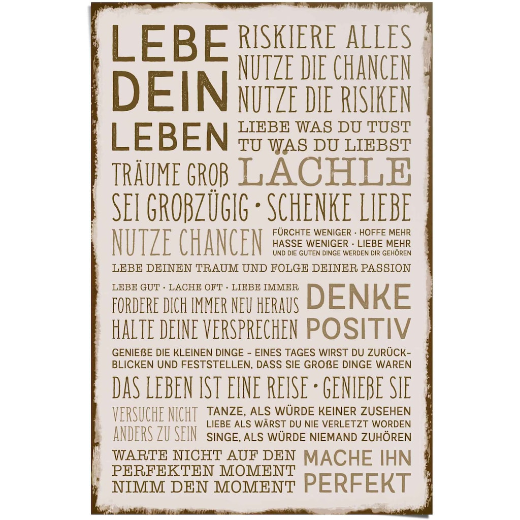 Reinders! Poster »Denke positiv«, (1 St.)