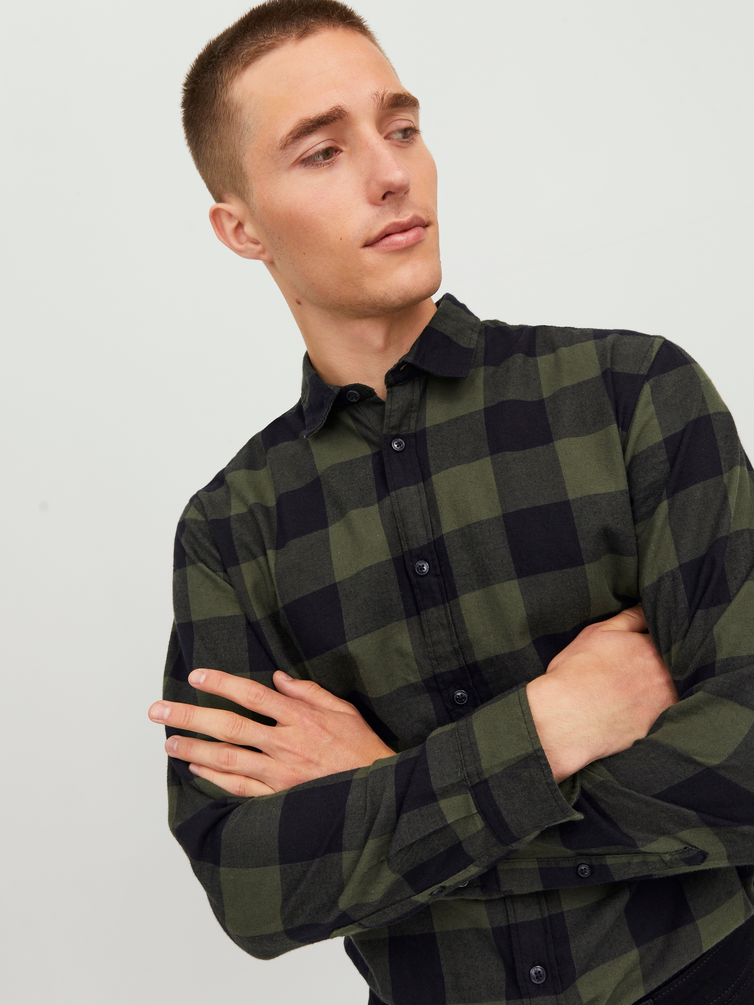 Jack & Jones Karohemd »JJ JJEGINGHAM TWILL SHIRT L/«