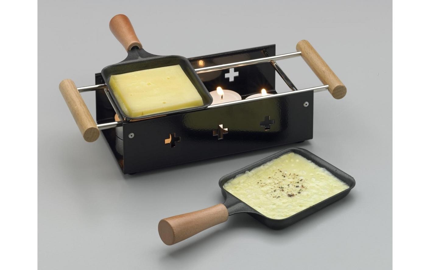 Raclette »TTM Twiny Cheese noir«, 2 St. Raclettepfännchen, - W