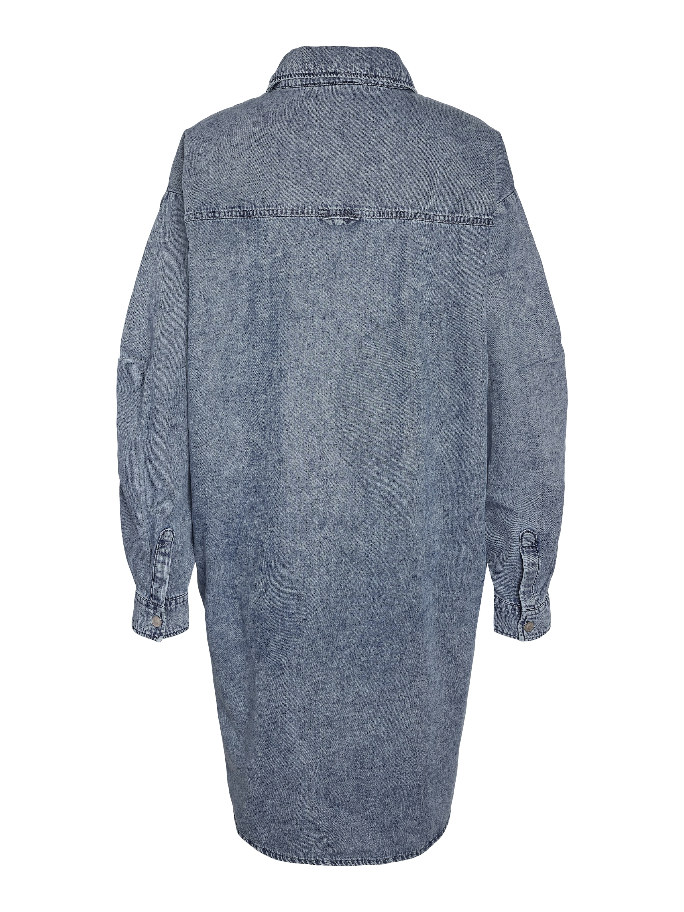 Noisy may Robe en jean »NMENZA RICA LS SHIRT DRESS« Poches plaquées coton, coupe ample