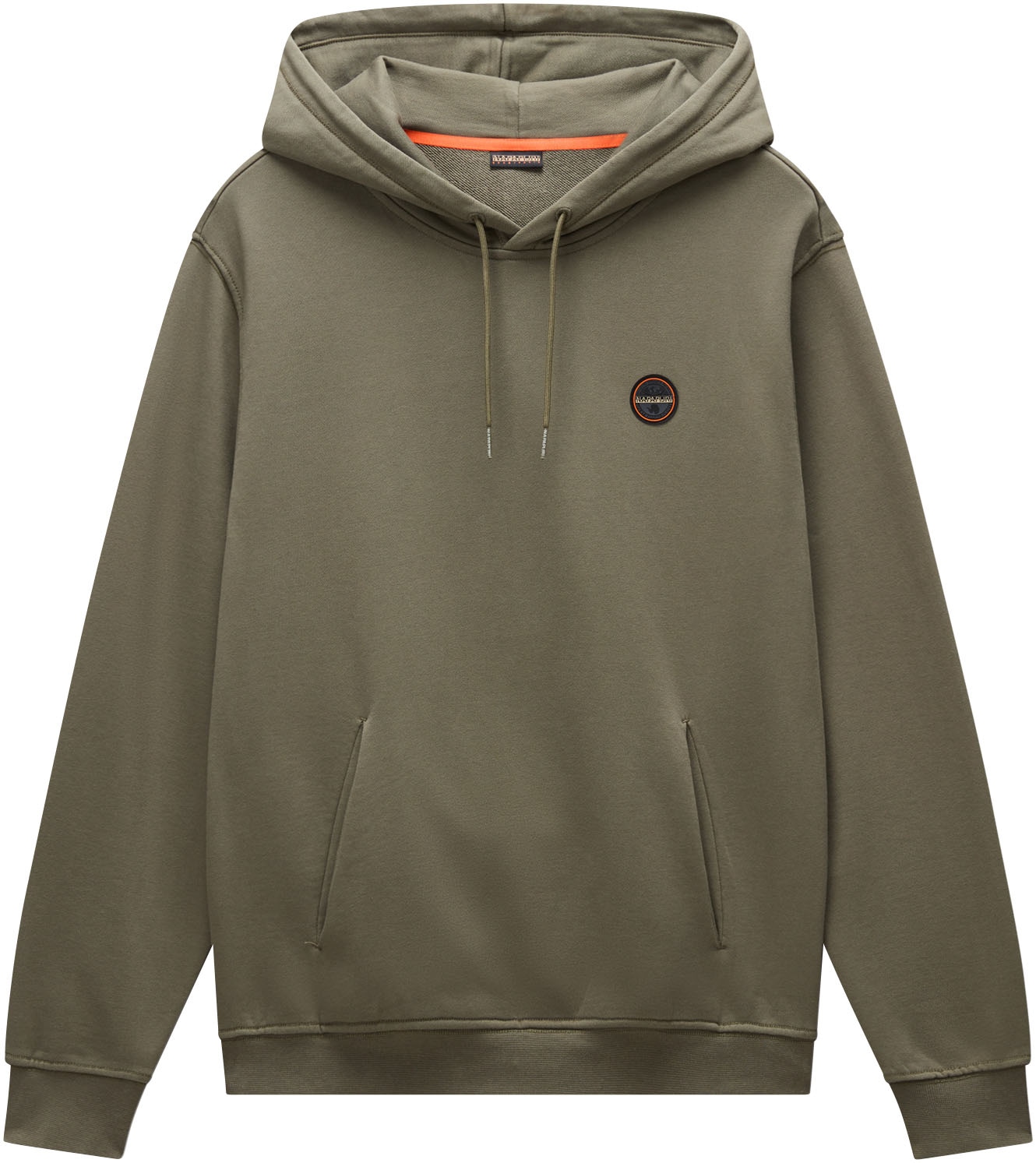 Image of Napapijri Kapuzensweatshirt "B-BADGE H", mit Kordelzug, hüftbedeckende Länge