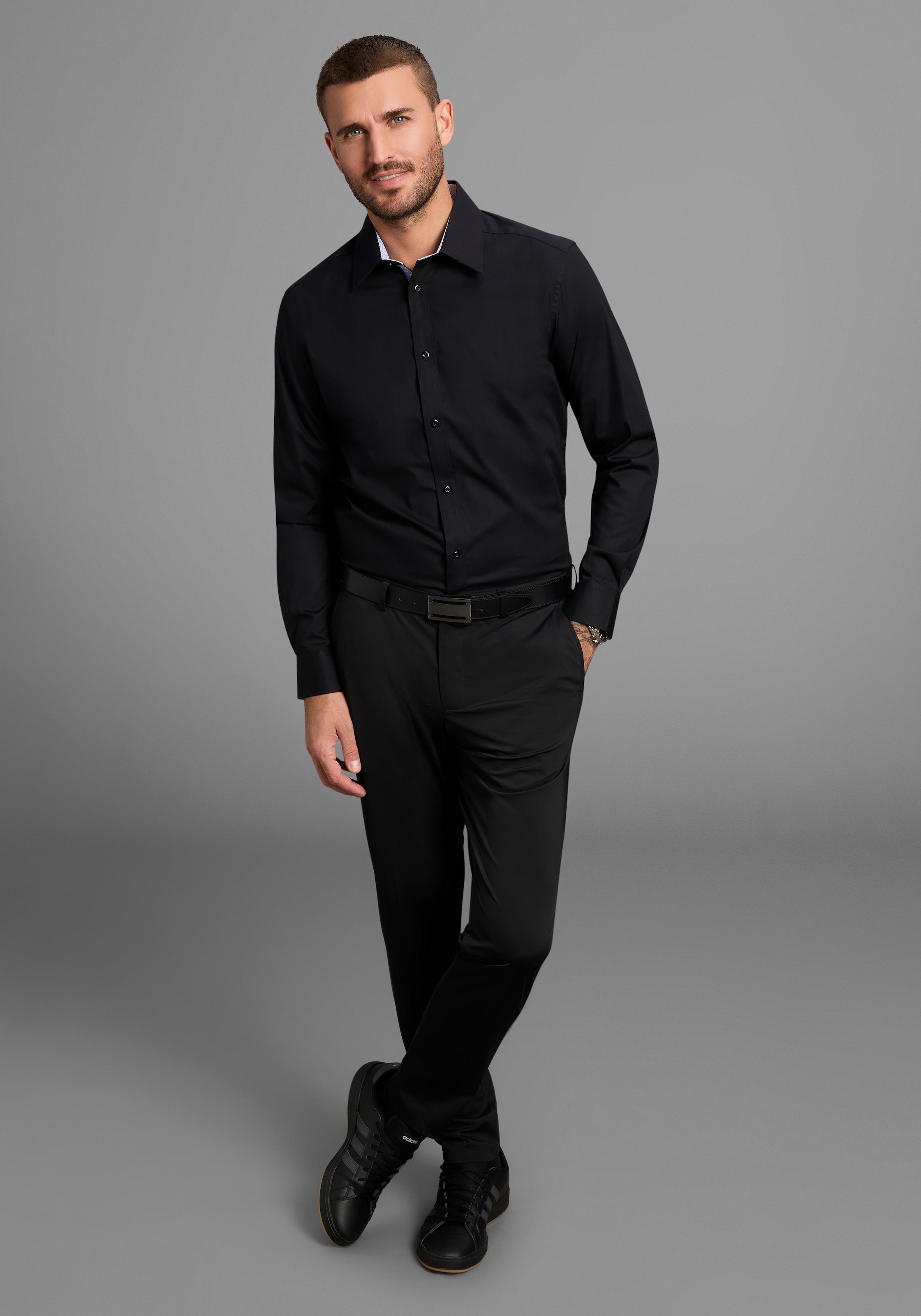 Bruno Banani Chemise à manches longues »elastische Baumwollqualität« für maximale Bewegungsfreiheit durch Stretch