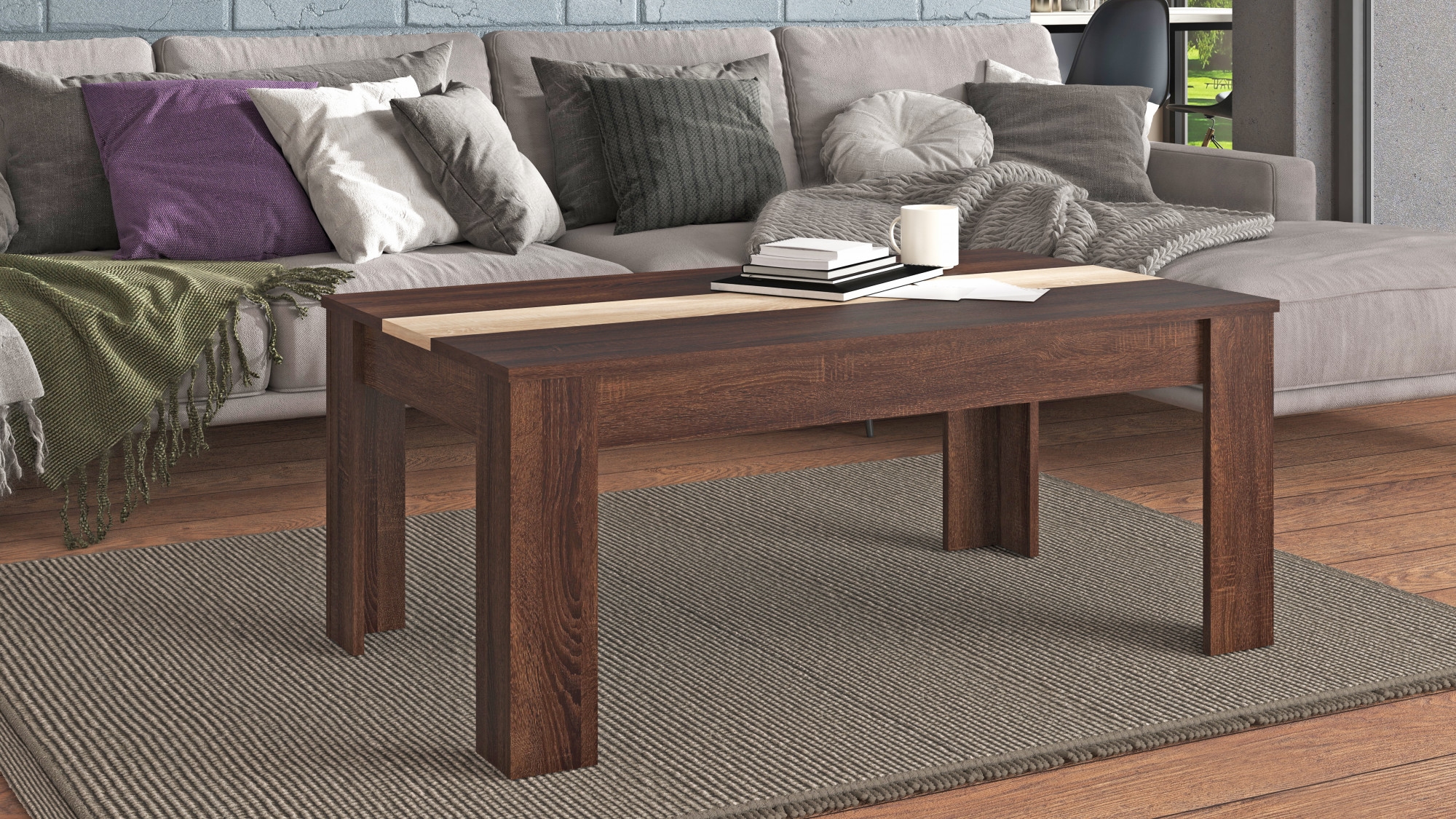 Home affaire Couchtisch »Marengo« 2-seitig Mittelplatte in verschiedenen Farben