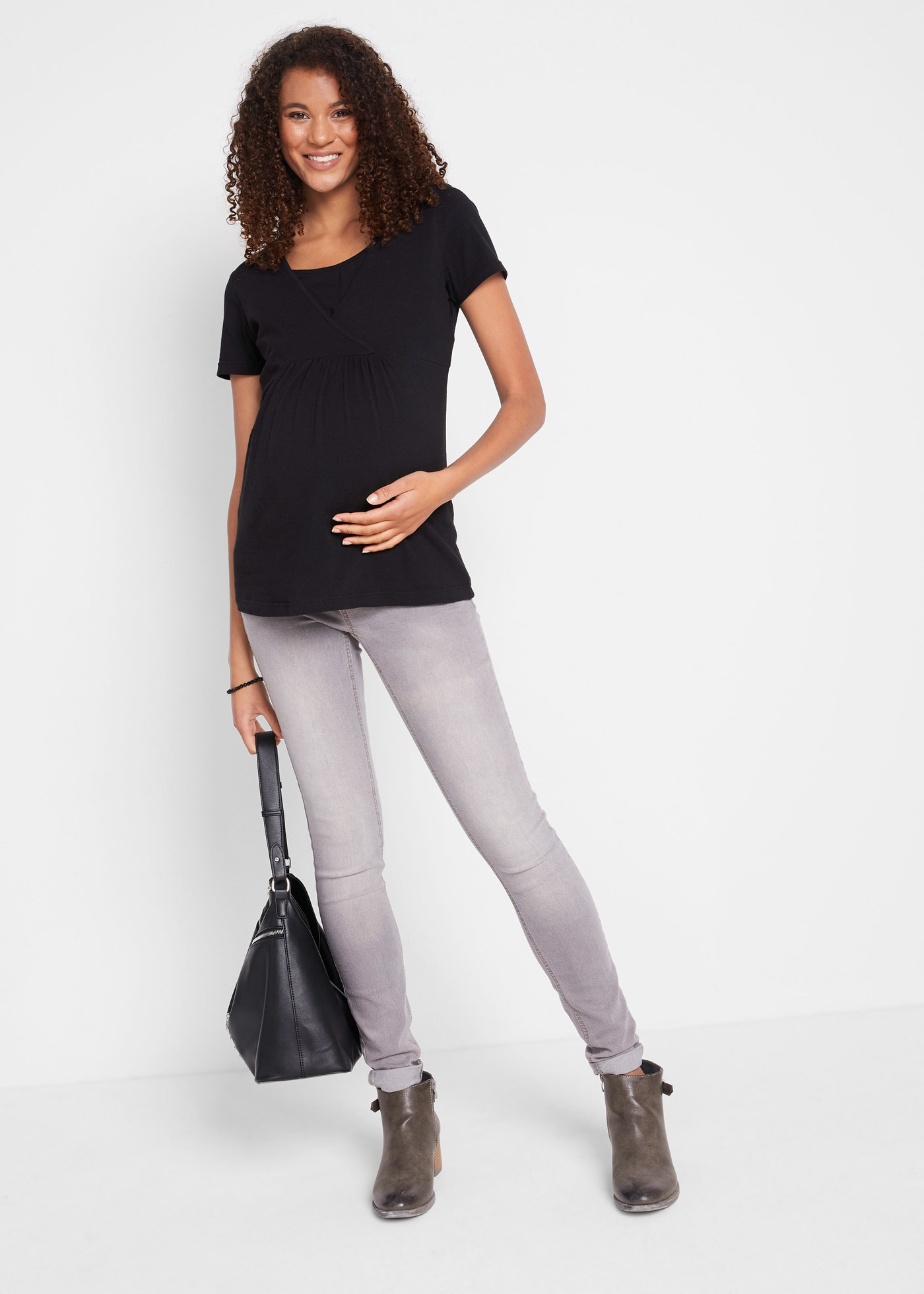 bonprix T-shirt d'allaitement »2-in-1 Umstands- und Stillshirts (2er Pack?)« Packung, 2, 2 cuis 2-in-1 Umstands- und Stillshirts (2er Pack?)