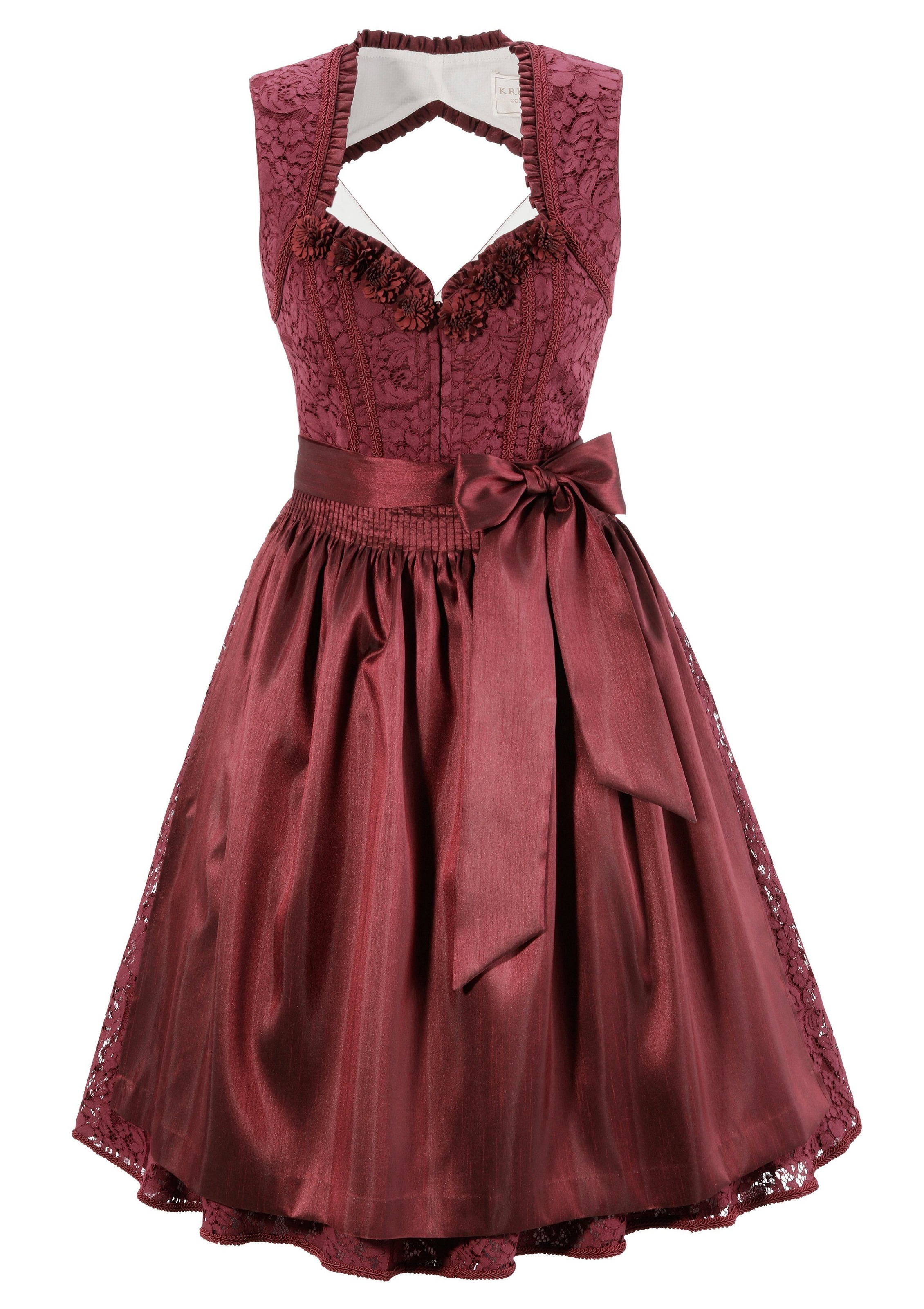 Dirndl midi mit herzförmigem Ausschnitt