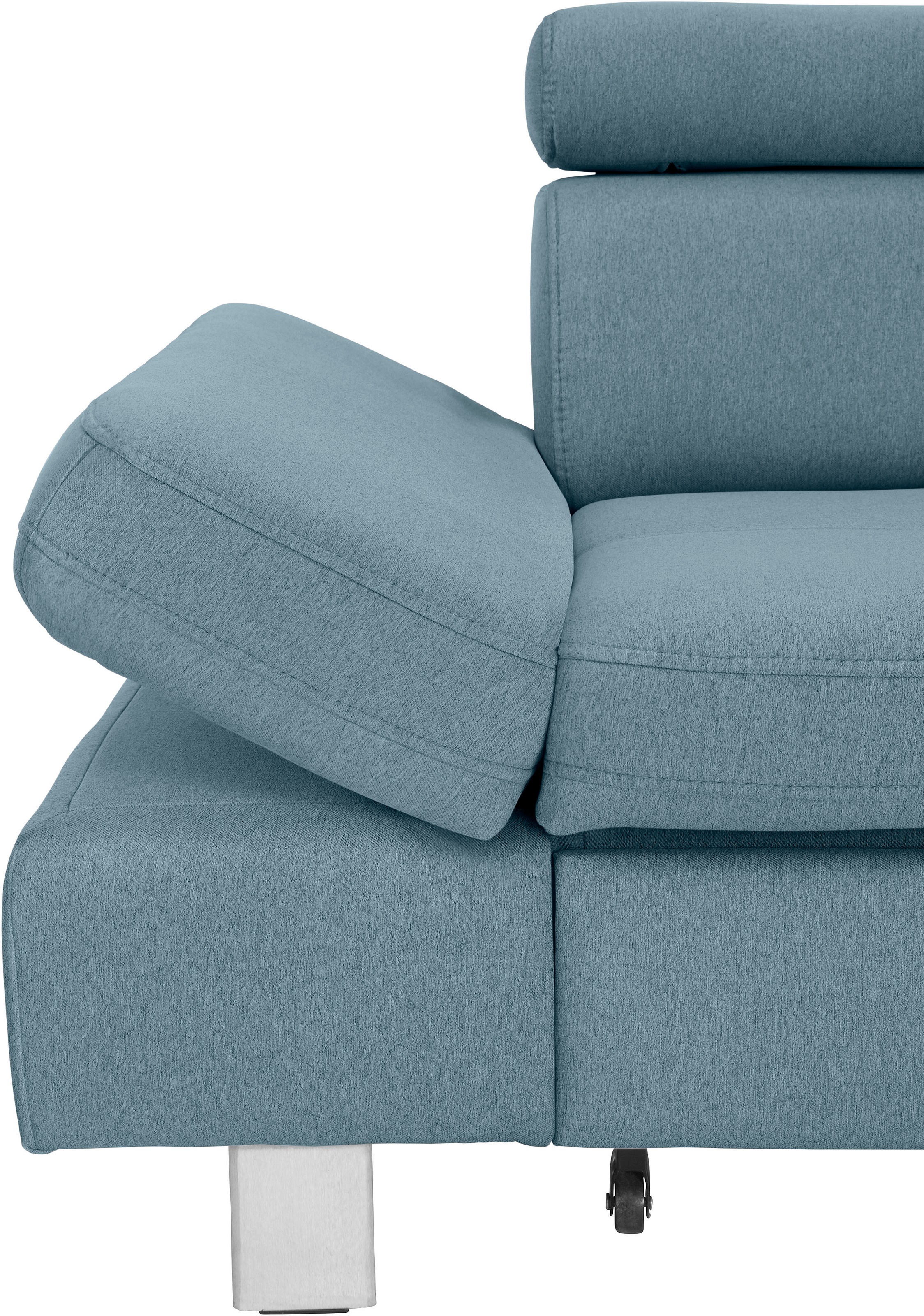 exxpo - sofa fashion Ecksofa »Fiji, hochwertige Detailverarbeitung im Sitz und Rücken, L-Form«, bequem durch Kopf- und Armteilverstellung, wahlweise mit Bettfunktion