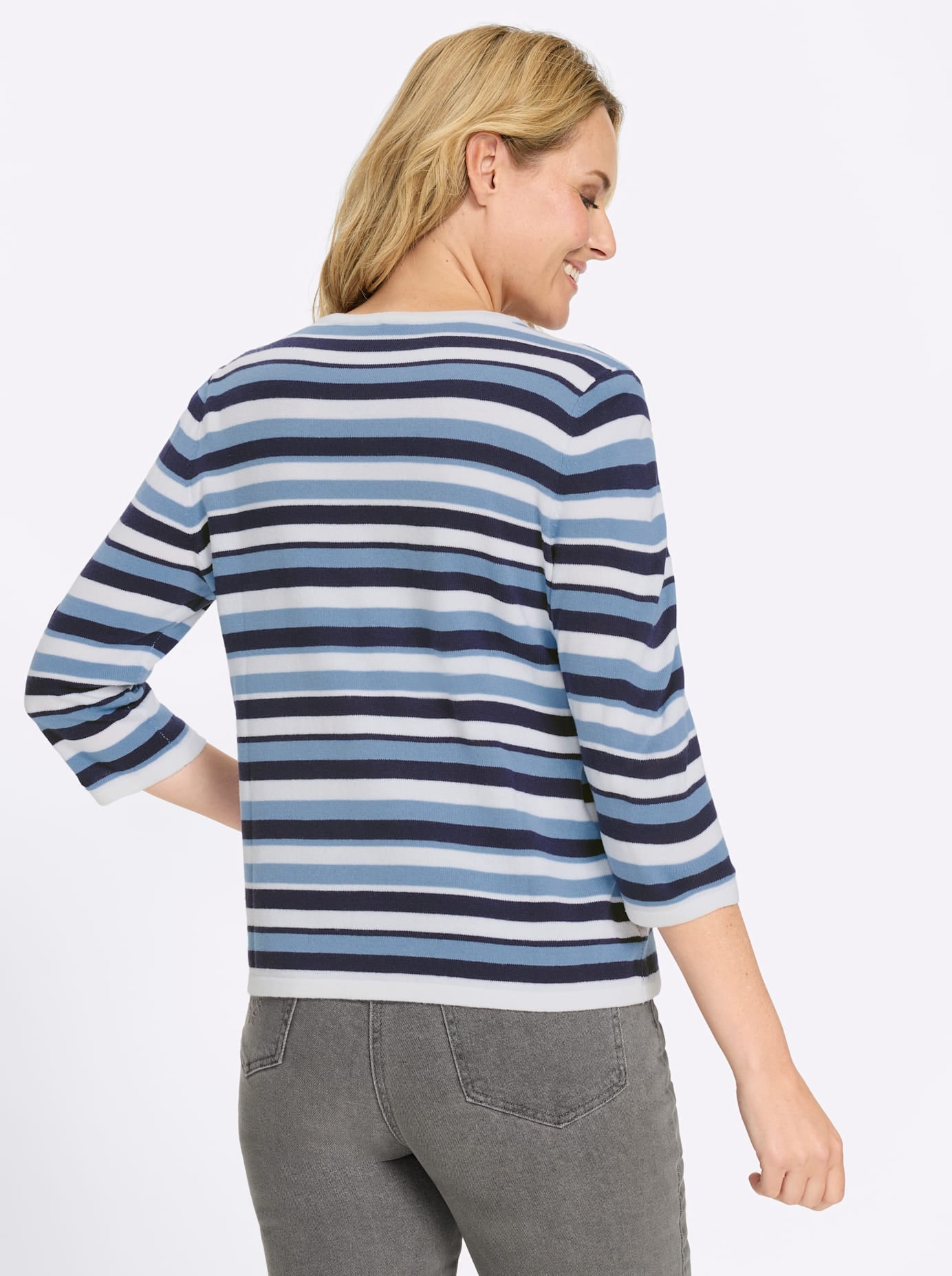 Classic Basics V-Ausschnitt-Pullover »3/4-Arm-Pullover«