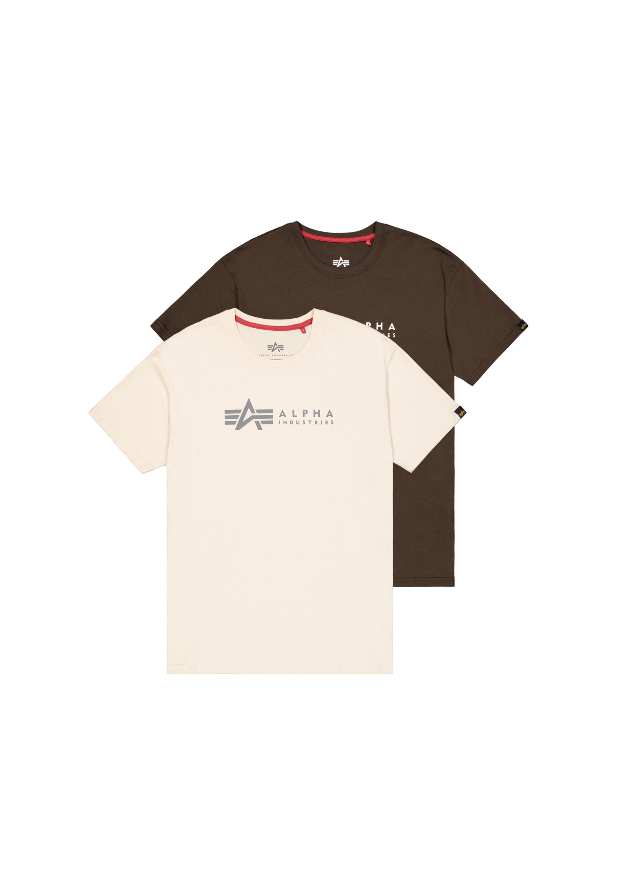 Image of Alpha Industries T-Shirt "Label Print T-Shirt 2-Pack"