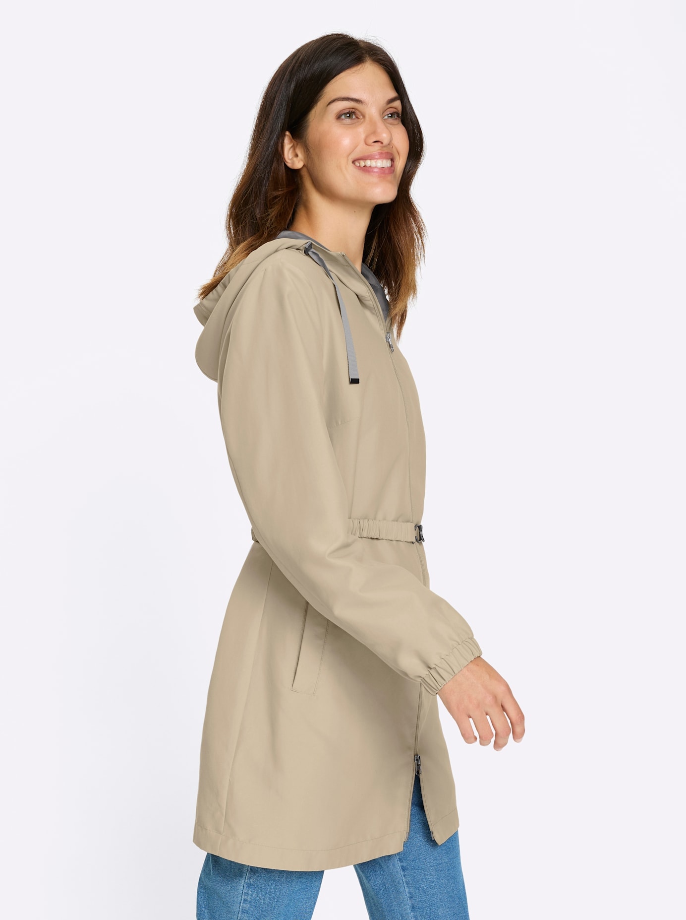 Classic Basics Langjacke mit Kapuze