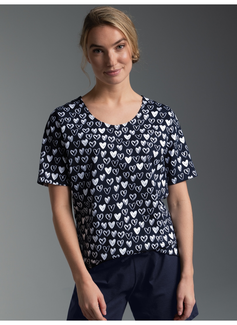 Image of Trigema T-Shirt "TRIGEMA T Shirt mit Allover-Druck "Herzen"" 1