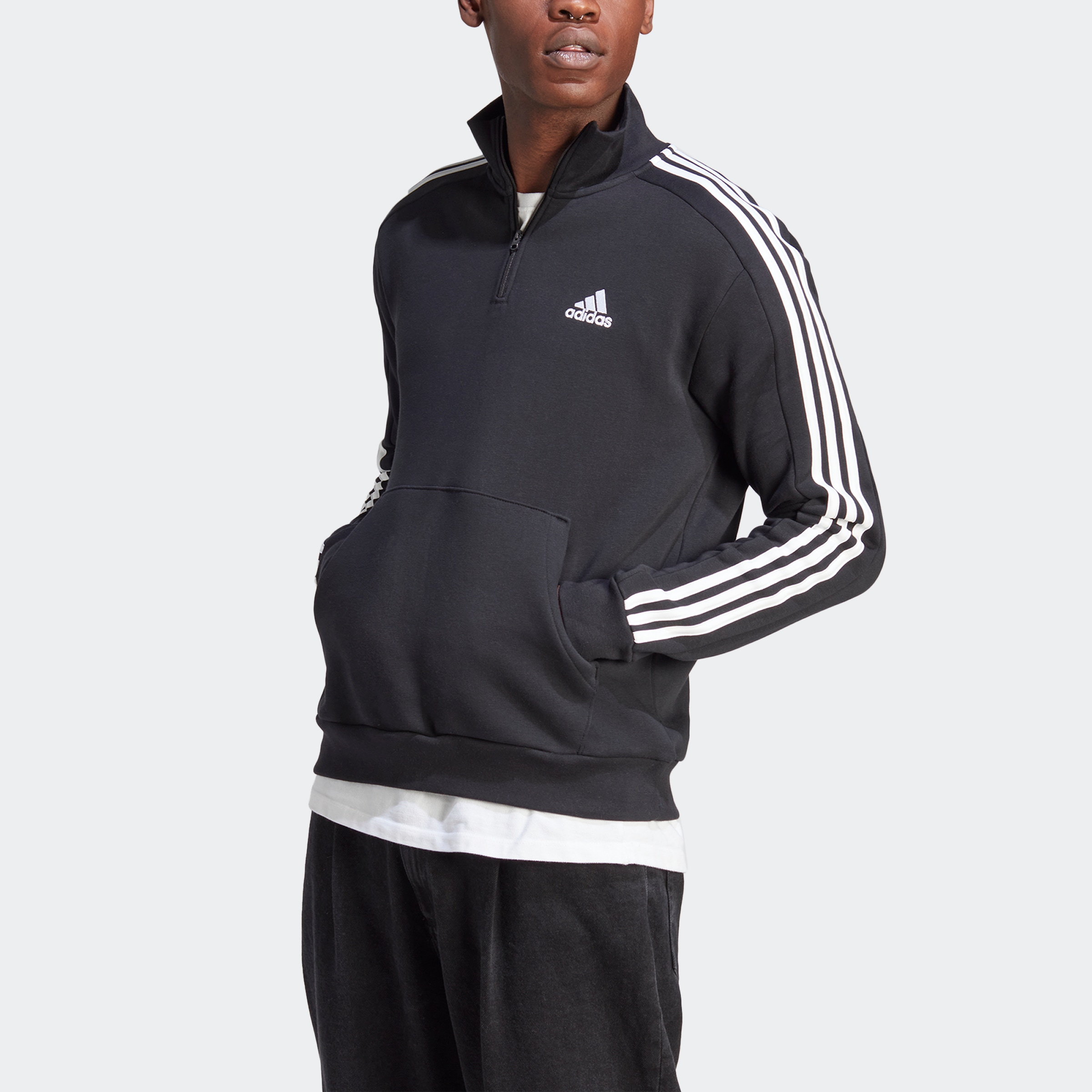 adidas Sportswear Sweatshirt »M 3S FL 1/4 Z«, (1 tlg.)