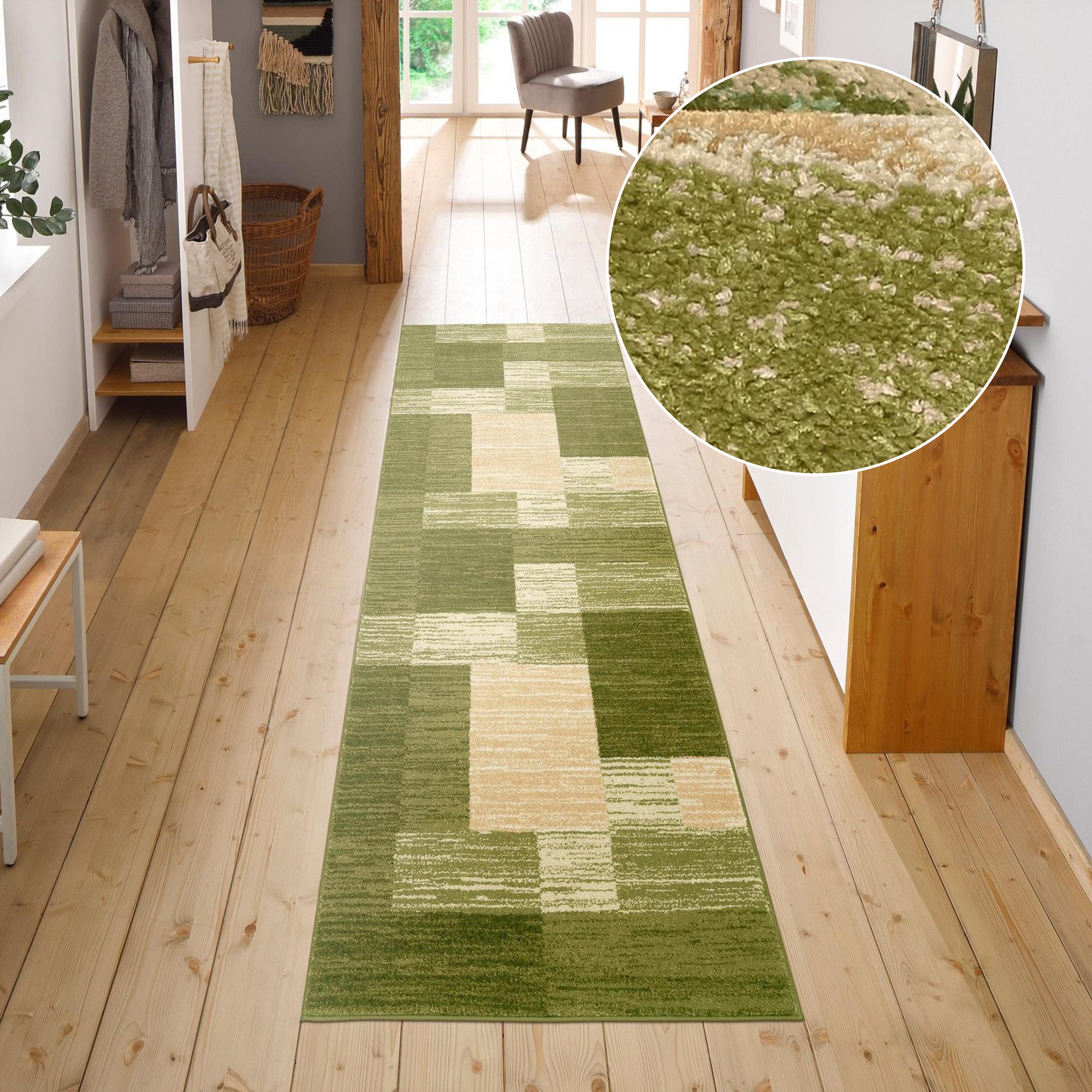Image of GOODproduct Läufer "Melvin" rechteckig 8 mm Höhe schön weich, Kurzflor Teppichläufer, Brücke, Karo-Muster