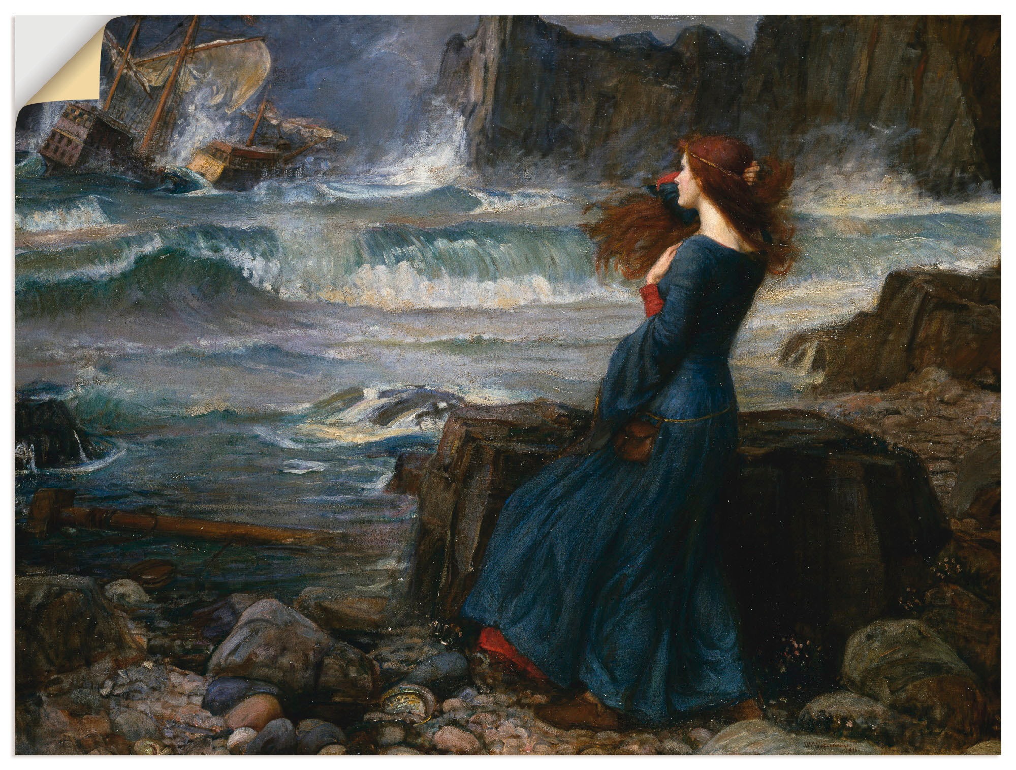 Image of Artland Wandbild »Der Sturm I«, Frau, (1 St.), in vielen Grössen & Produktarten -Leinwandbild, Poster, Wandaufkleber / Wandtattoo auch für Badezimmer geeignet bei Ackermann Versand Schweiz