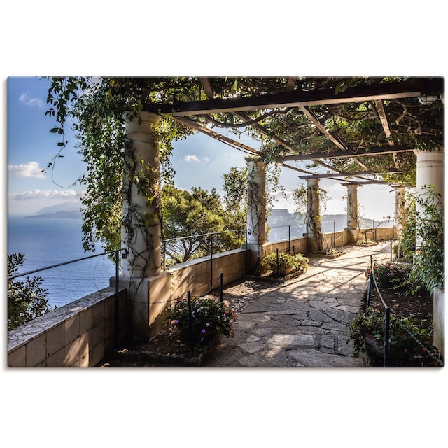 Artland Wandbild »Garten der Villa San Michele auf Capri«, Gebäude, (1 St.),  als Alubild, Leinwandbild, Wandaufkleber oder Poster in versch. Grössen  acheter confortablement