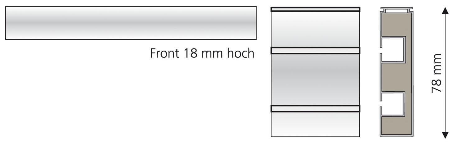 Liedeco Gardinenstange, 2 läufig-läufig, Fixmass