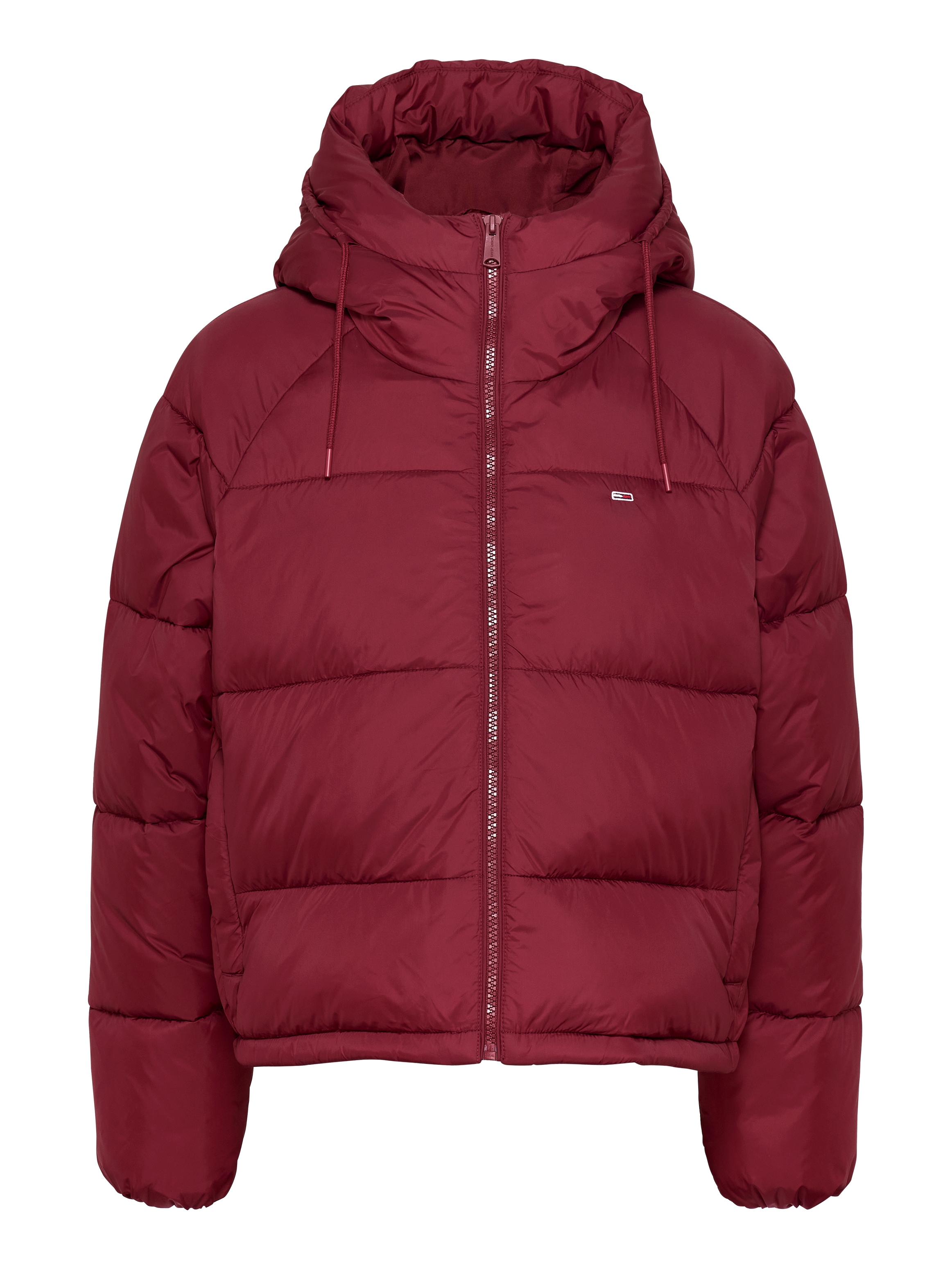 Tommy Jeans Curve Steppjacke »JW ASPEN PUFFER EXT«, mit Kapuze, mit hochschliessendem Kragen, Kapuze, Leistentaschen